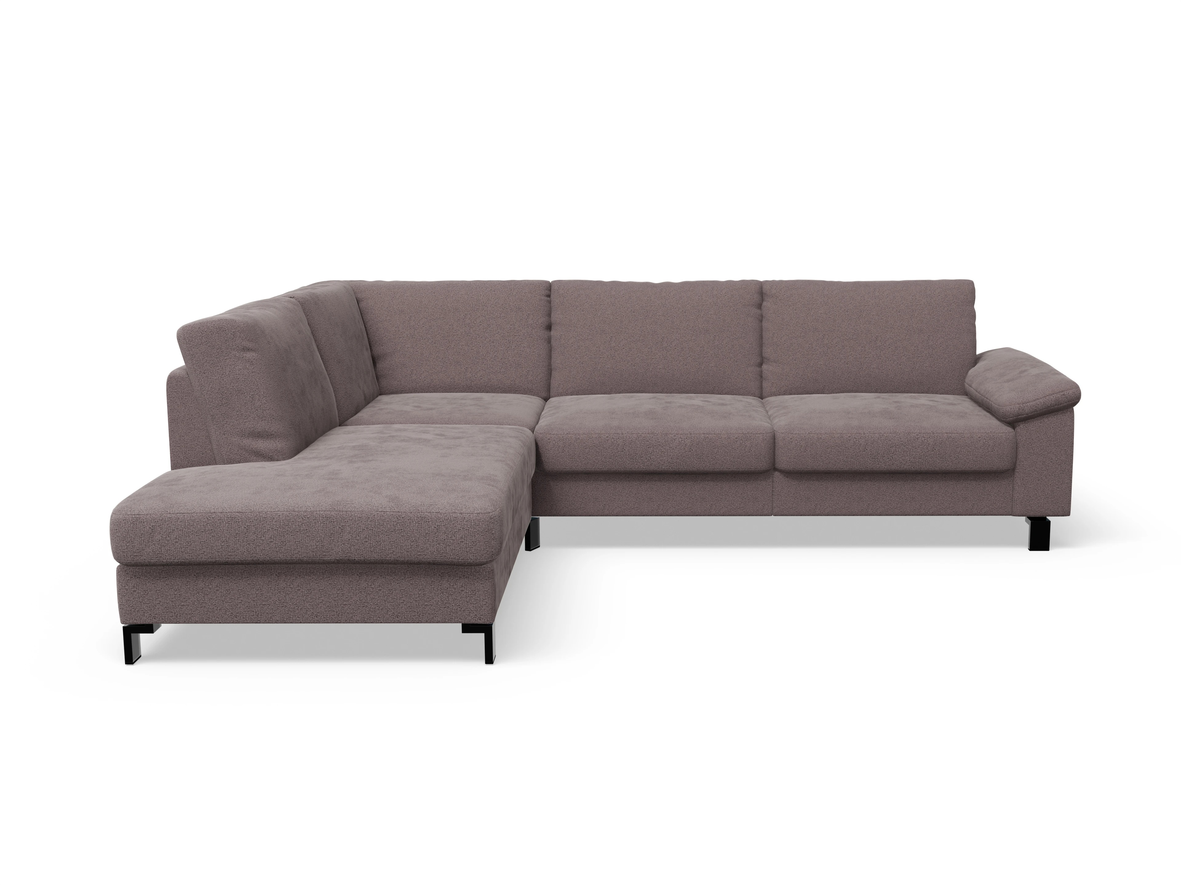 Ansicht des Produktes Casco 2.0 Ecksofa links Abschluss offen in Stoff Braun