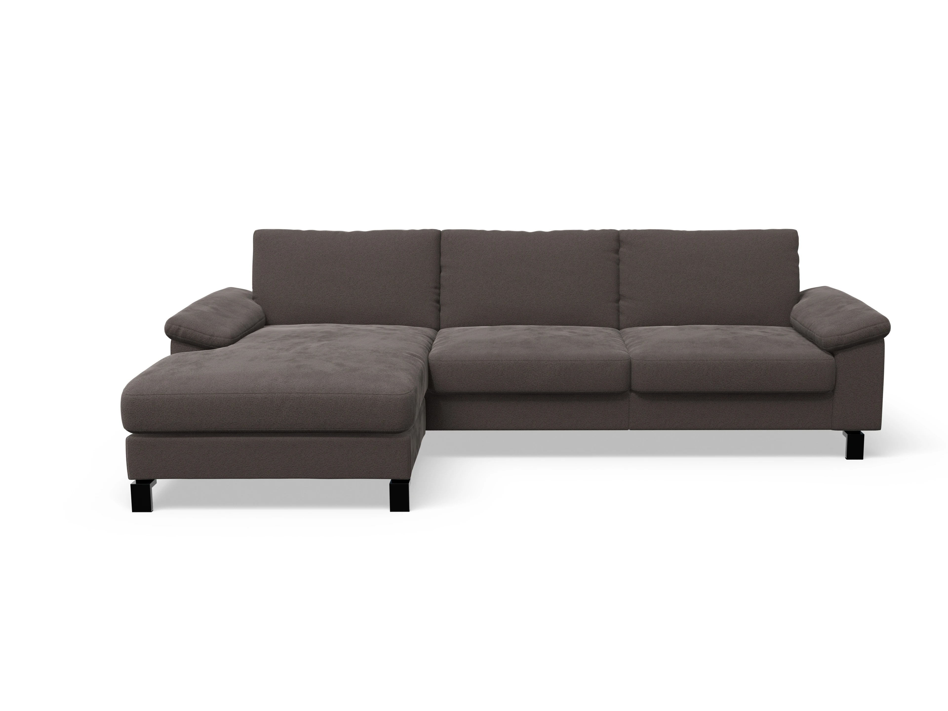 Ansicht des Produktes Casco 2.0 Ecksofa links Abschluss offen in Stoff Braun