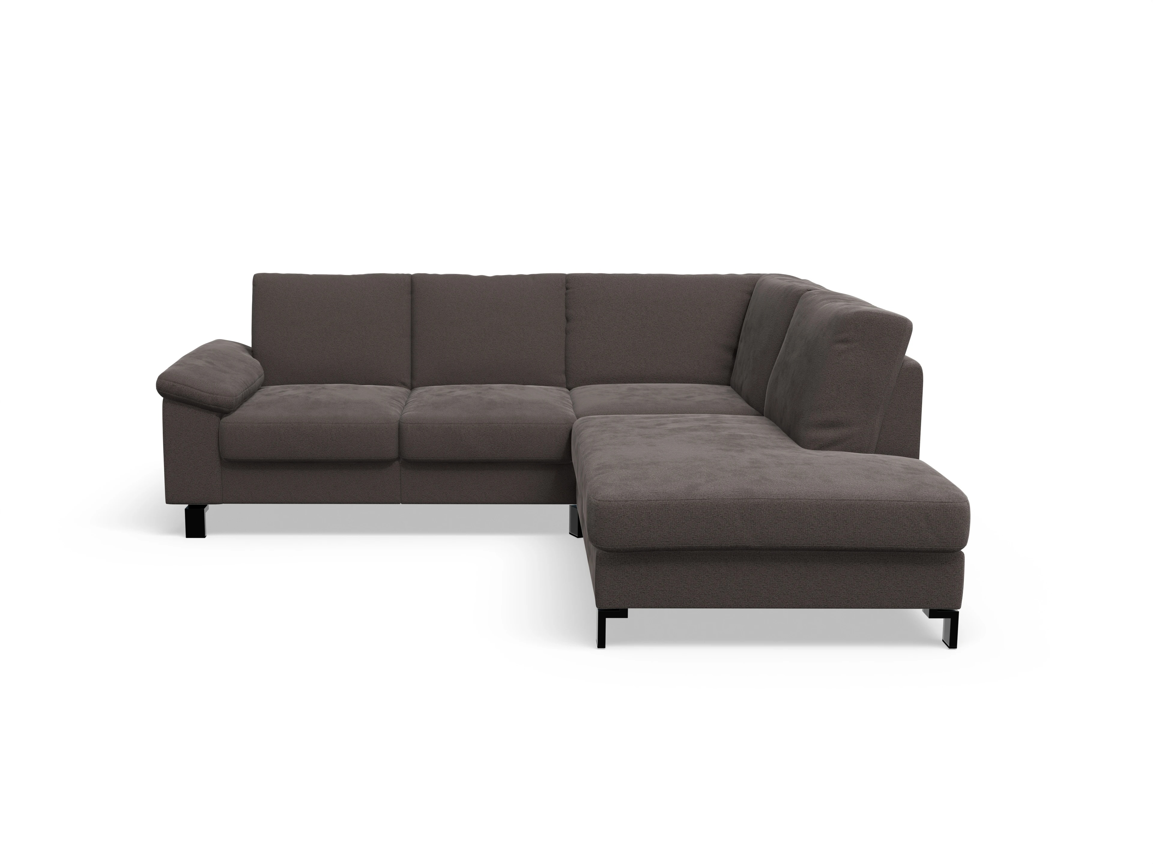 Casco Ecksofa UM Small R Ansicht des Produktes Casco 2.0 Ecksofa rechts Abschluss offen in Stoff Braun
