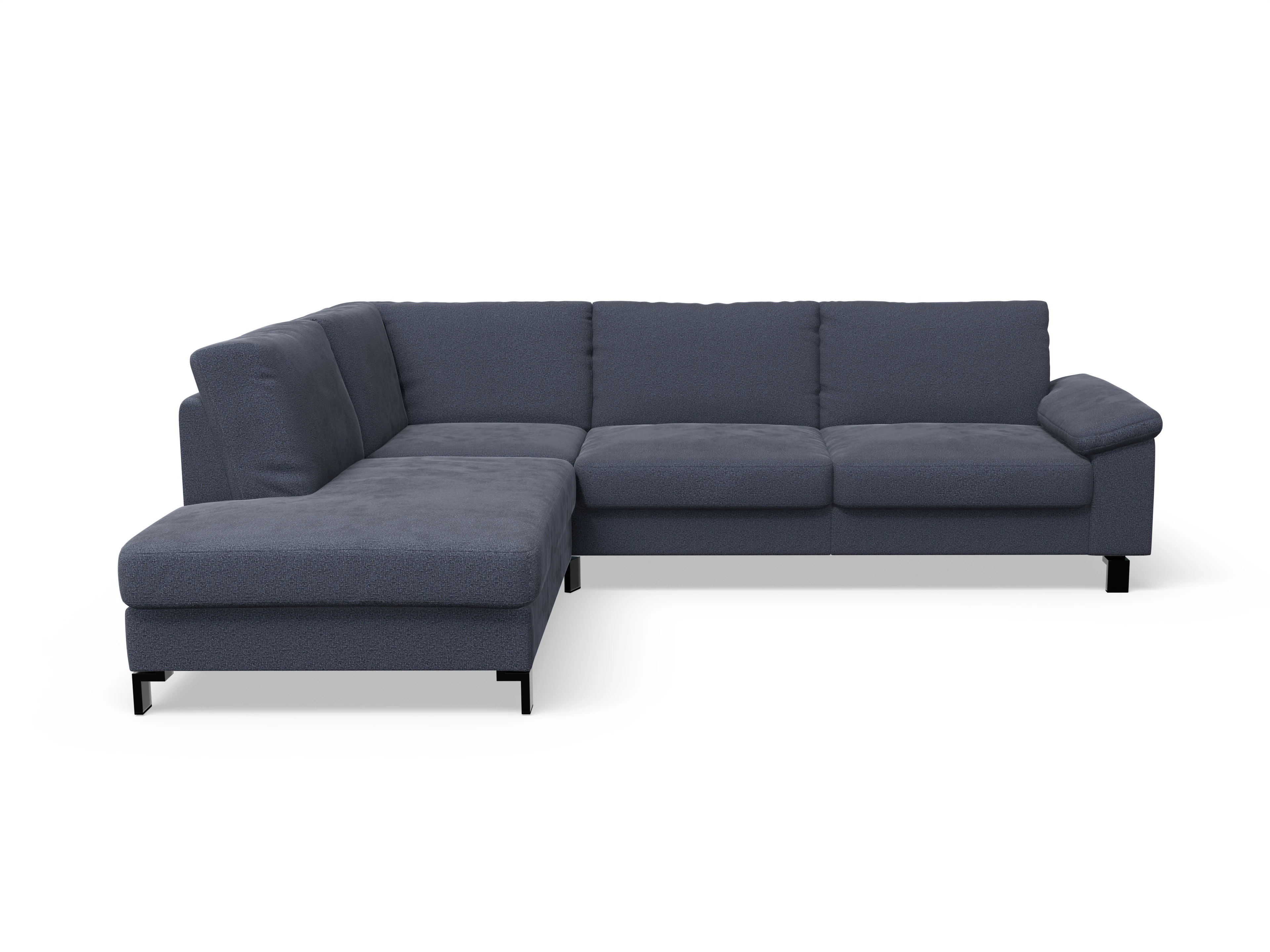 Ansicht des Produktes Casco 2.0 Ecksofa links Abschluss offen in Stoff Blau