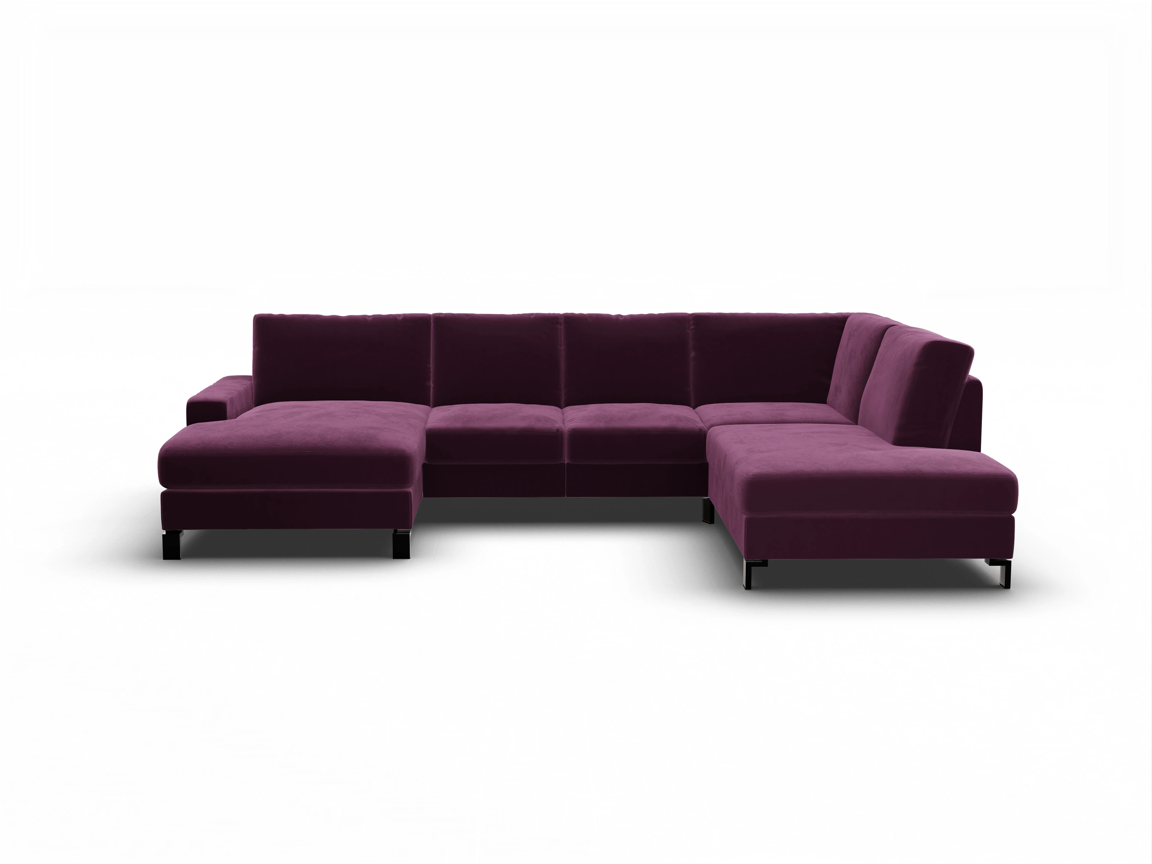 Ansicht des Produktes Casco 2.0 Wohnlandschaft offen beidseitig in Stoff Lila