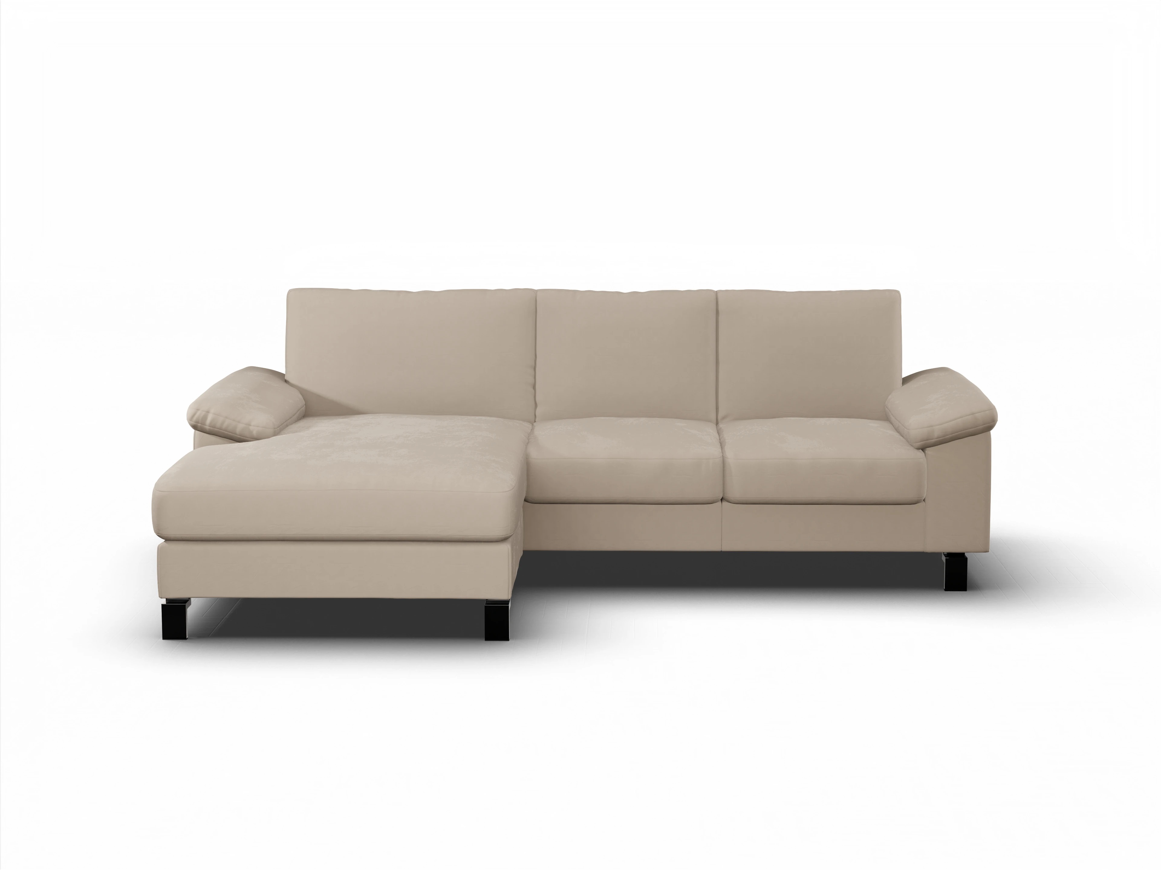 Casco Ecksofa LO Medium L Ansicht des Produktes Casco 2.0 Ecksofa links Abschluss offen in Stoff Beige