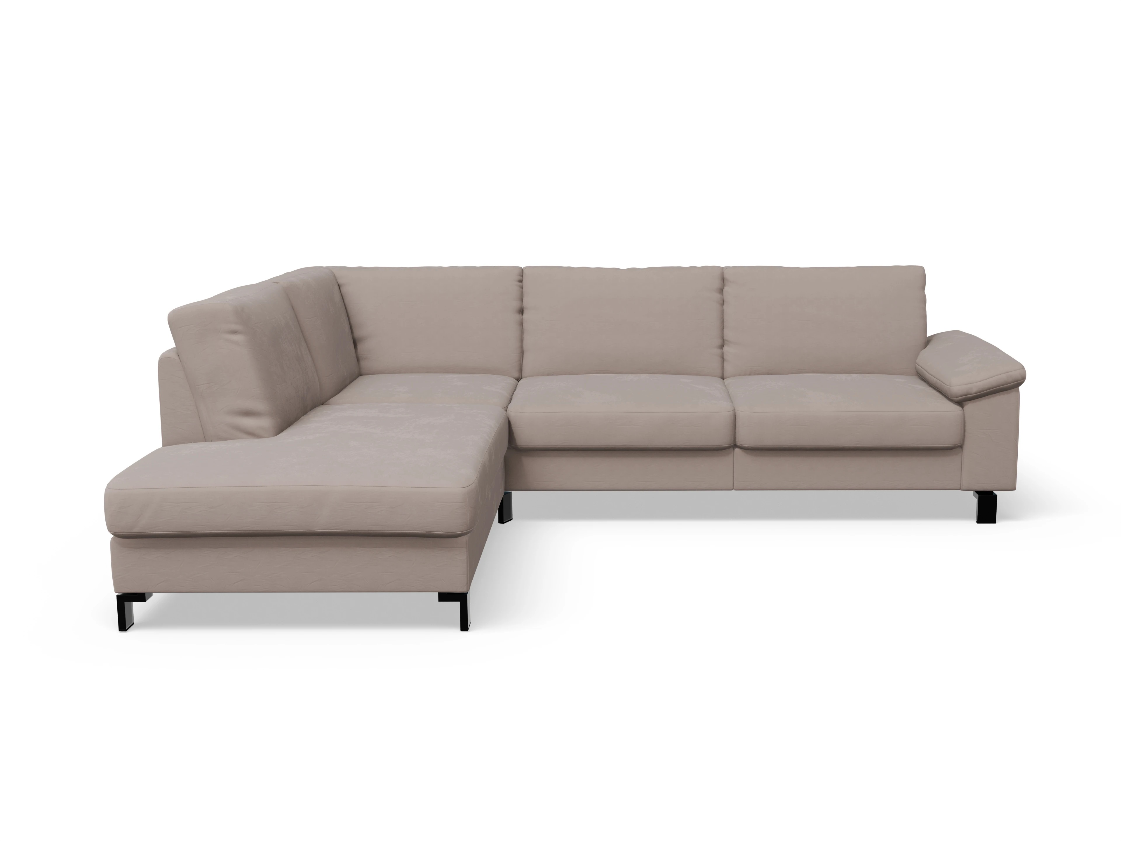 Ansicht des Produktes Casco 2.0 Ecksofa links Abschluss offen in Stoff Beige