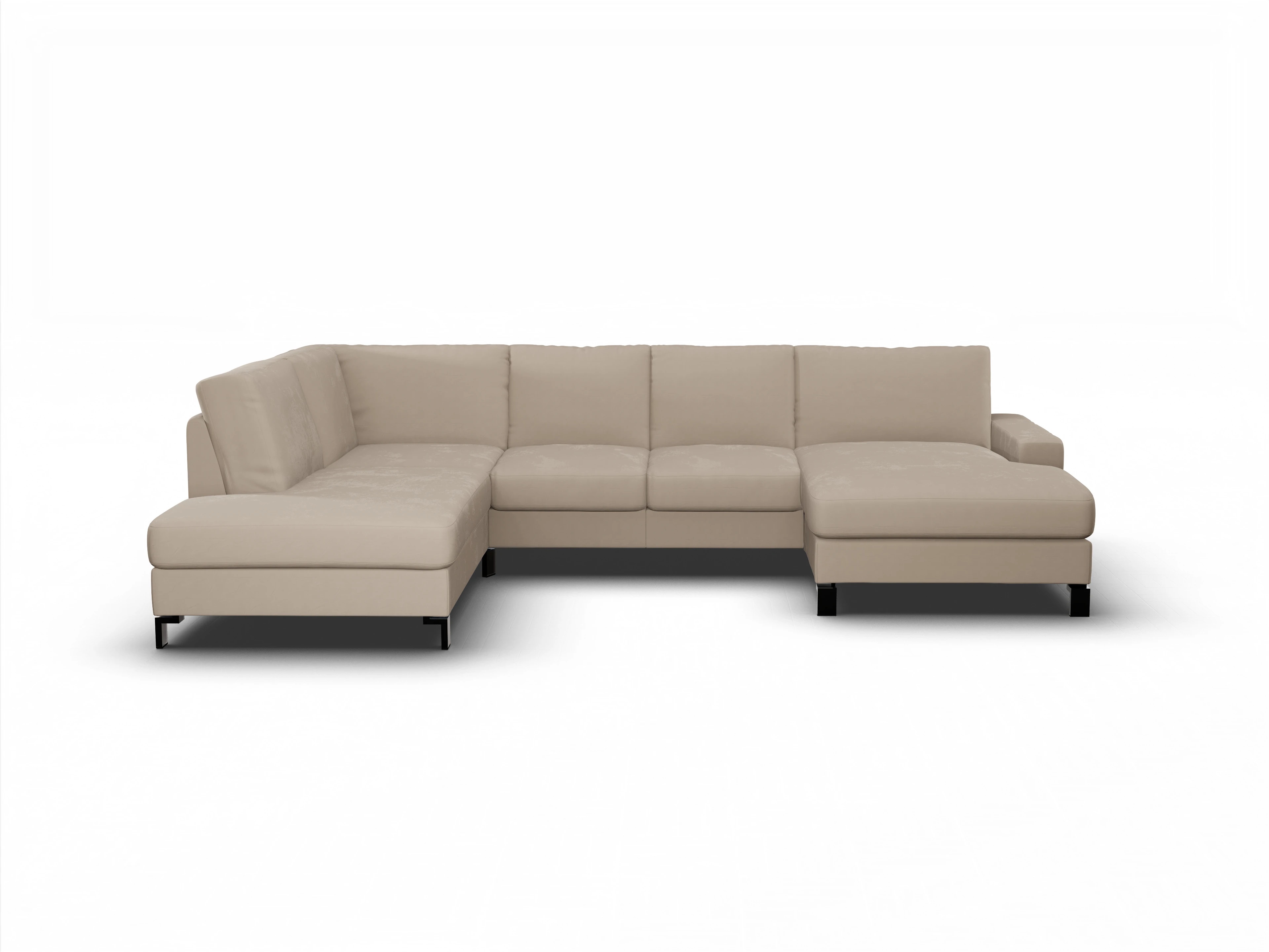 Ansicht des Produktes Casco 2.0 Wohnlandschaft offen beidseitig in Stoff Beige