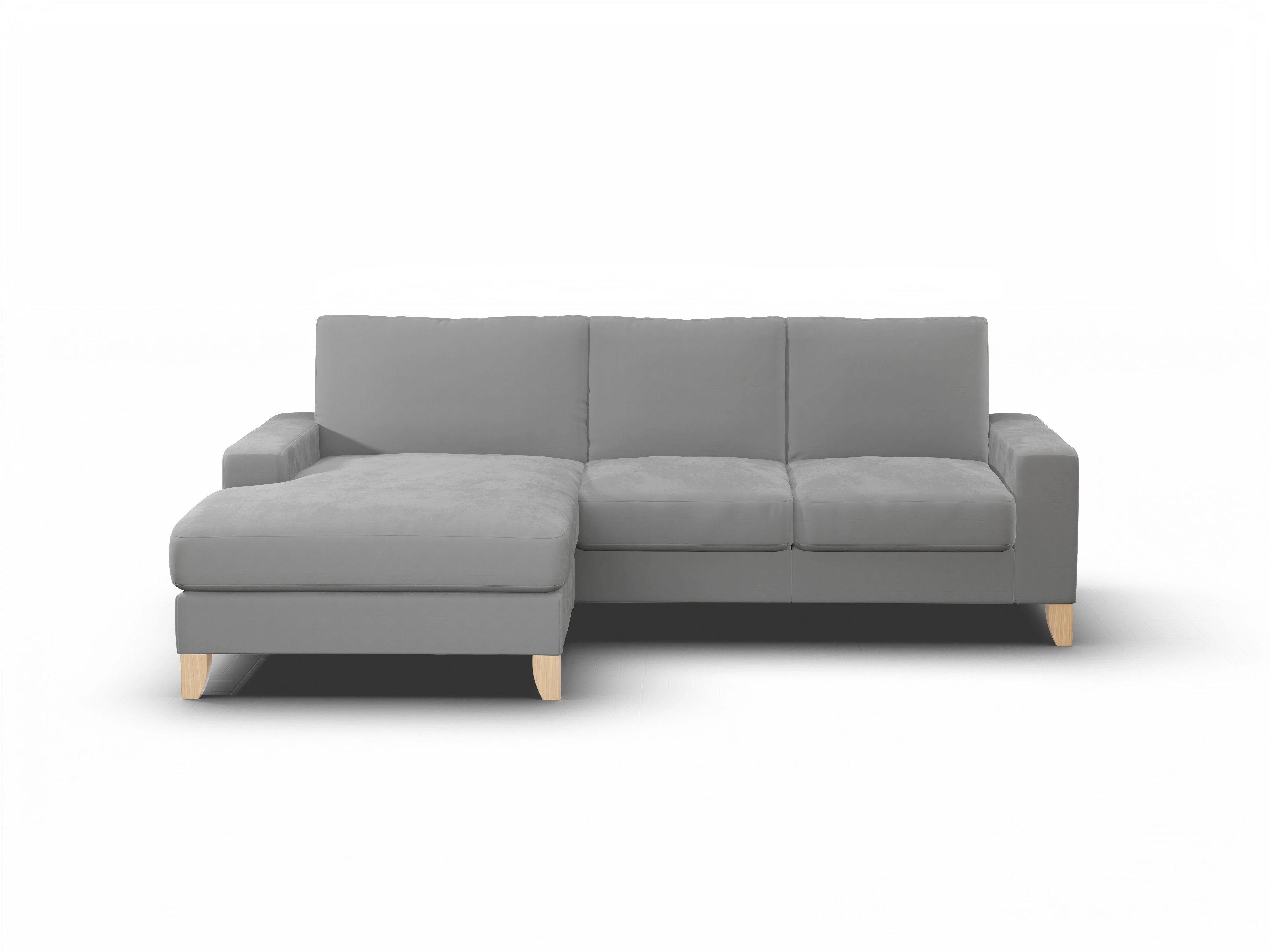 Ansicht des Produktes Casco 2.0 Ecksofa links Abschluss offen in Stoff Grau