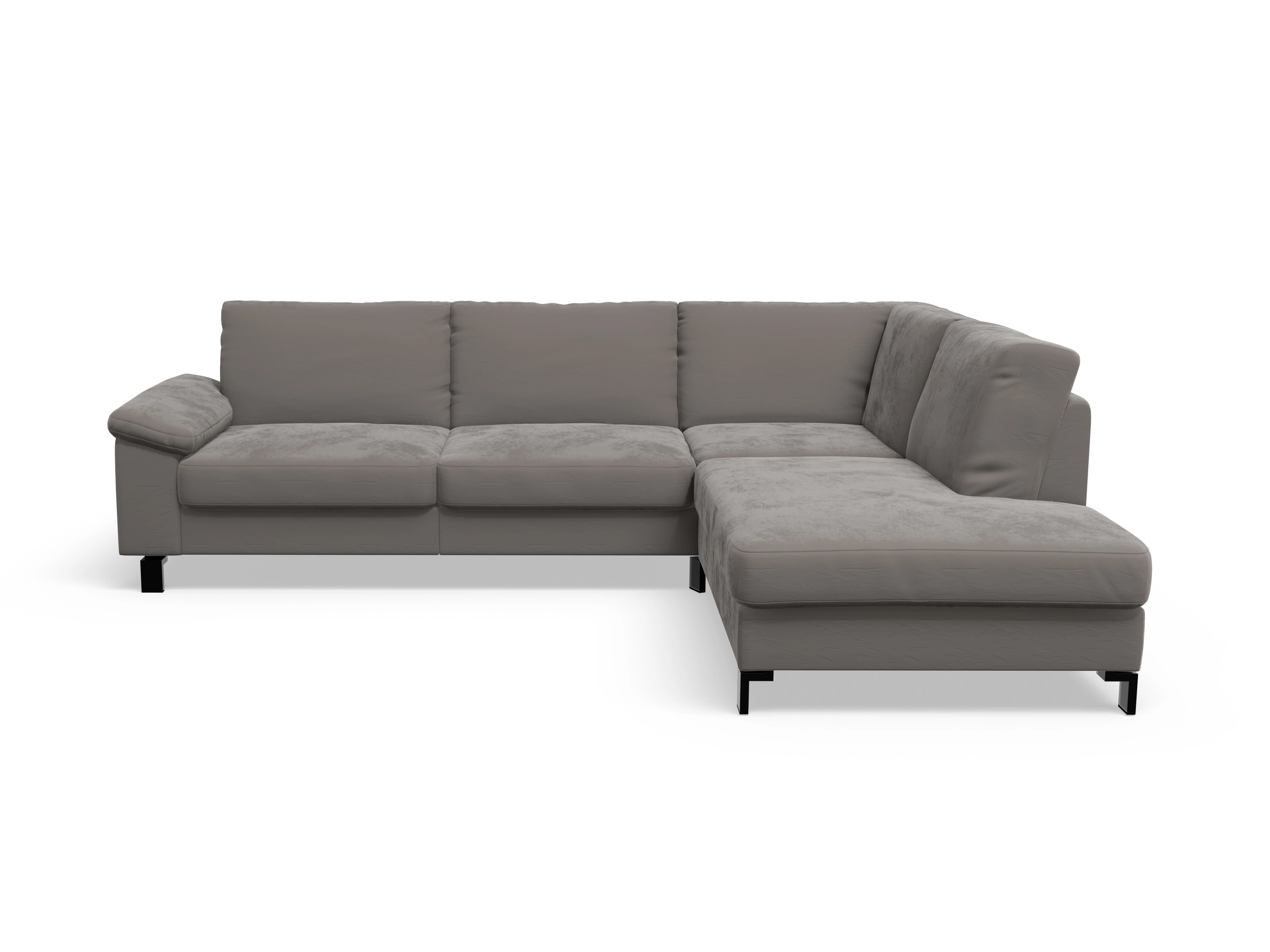 Casco Ecksofa UM Large R Ansicht des Produktes Casco 2.0 Ecksofa rechts Abschluss offen in Stoff Grau