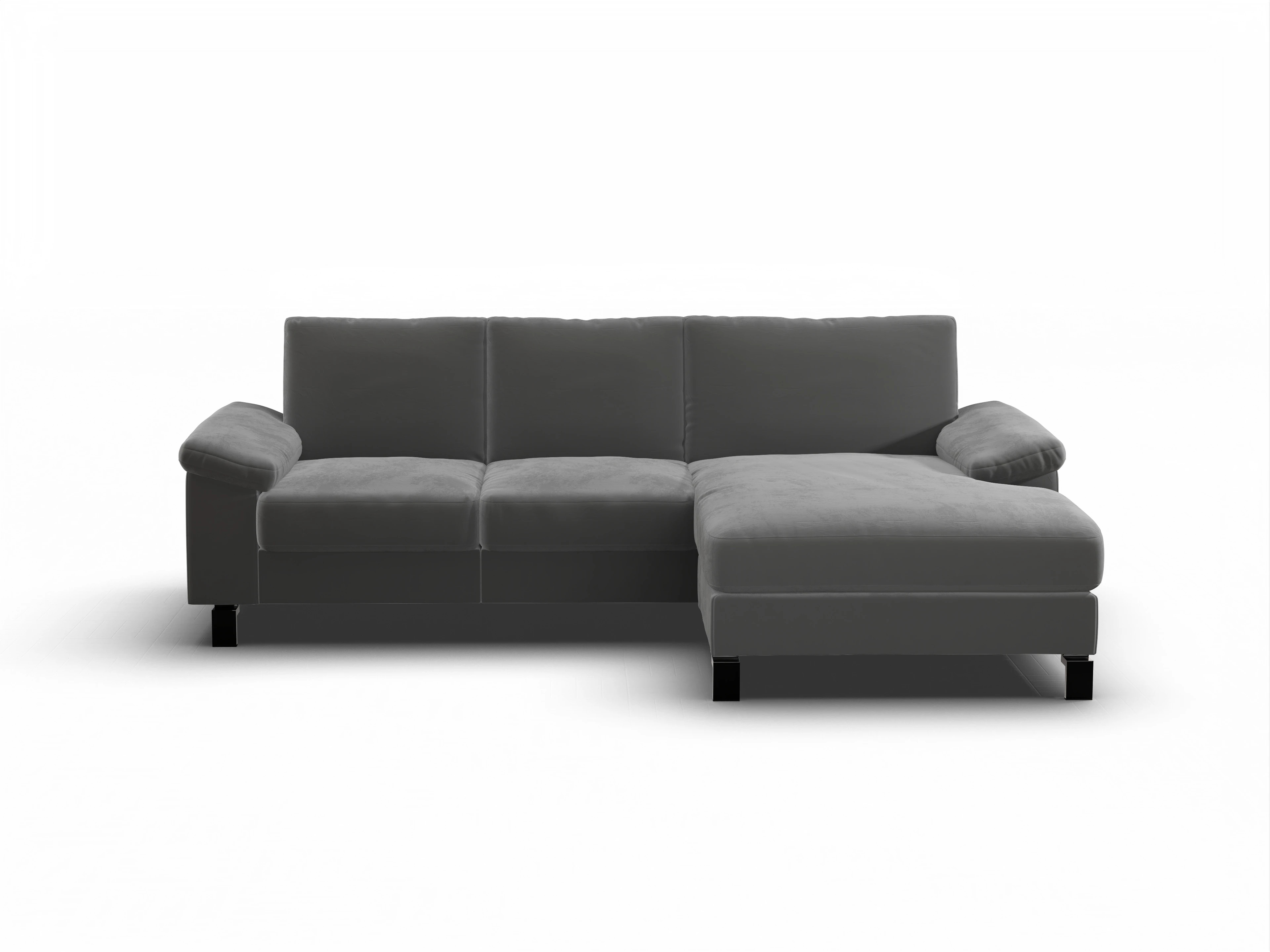 Casco Ecksofa LO Medium R Ansicht des Produktes Casco 2.0 Ecksofa rechts Abschluss offen in Stoff Grau