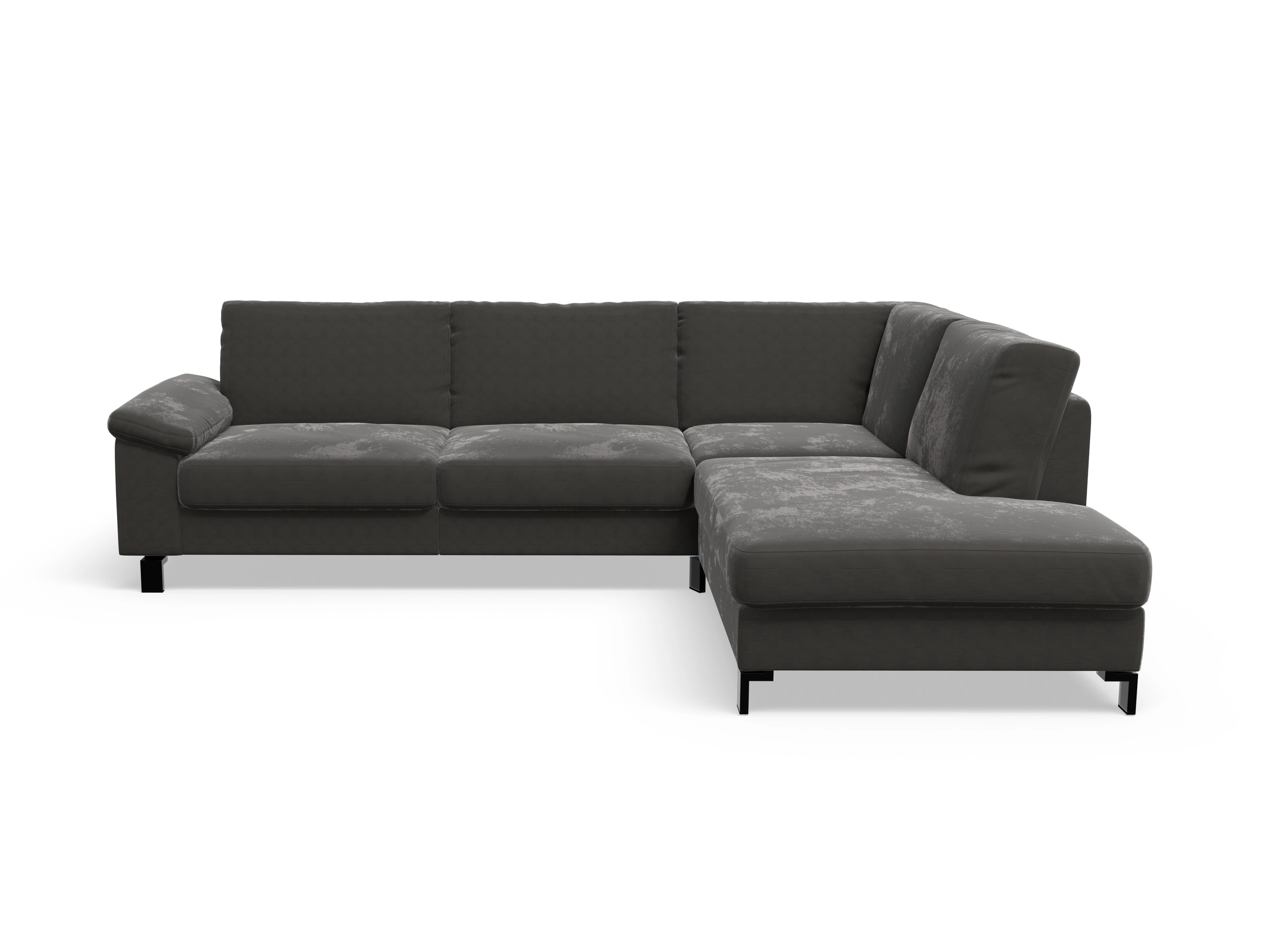Casco Ecksofa UM Large R Ansicht des Produktes Casco 2.0 Ecksofa rechts Abschluss offen in Stoff Grau