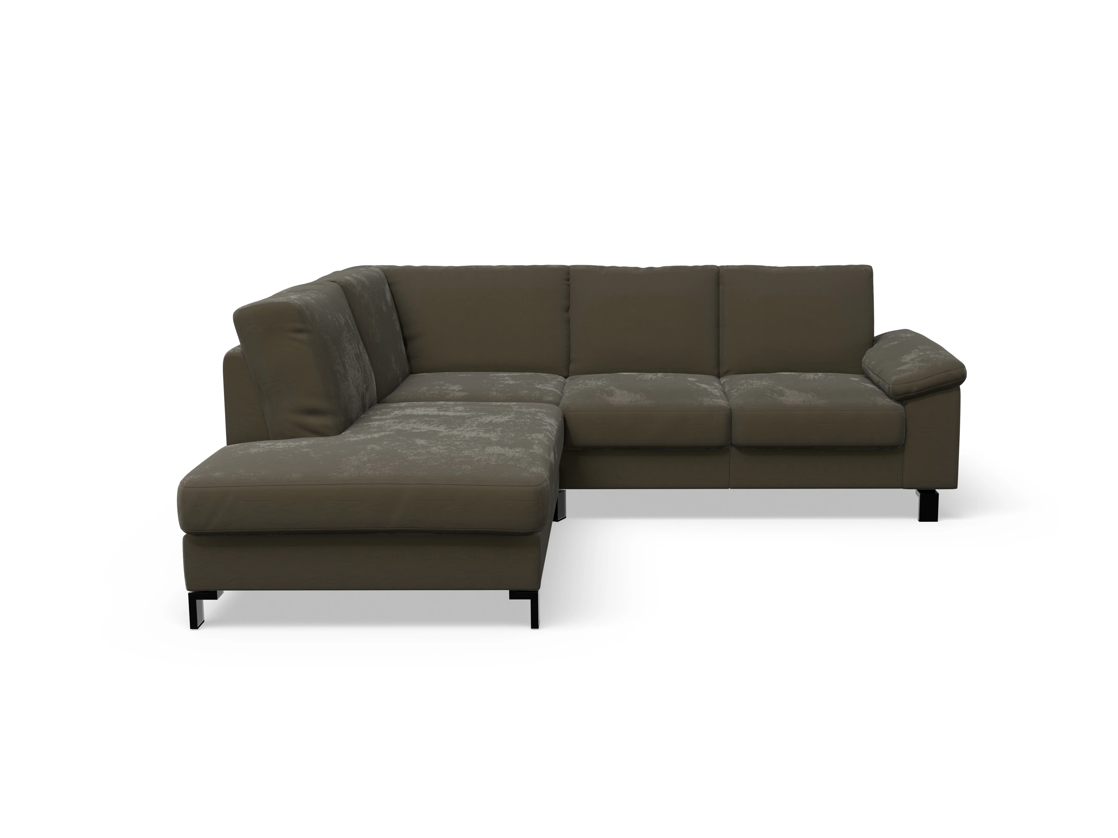 Ansicht des Produktes Casco 2.0 Ecksofa links Abschluss offen in Stoff Grün