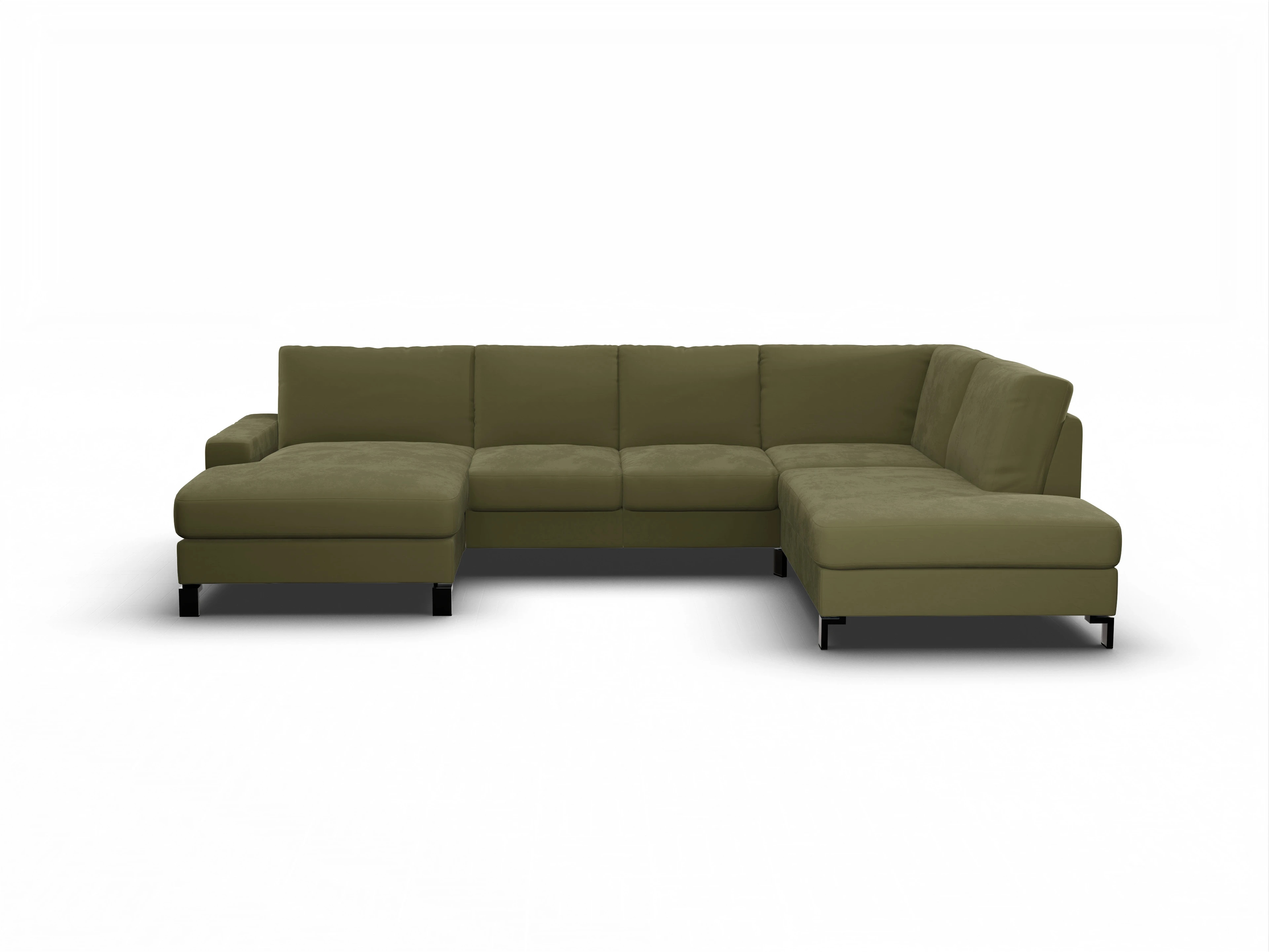 Ansicht des Produktes Casco 2.0 Wohnlandschaft offen beidseitig in Stoff Grün