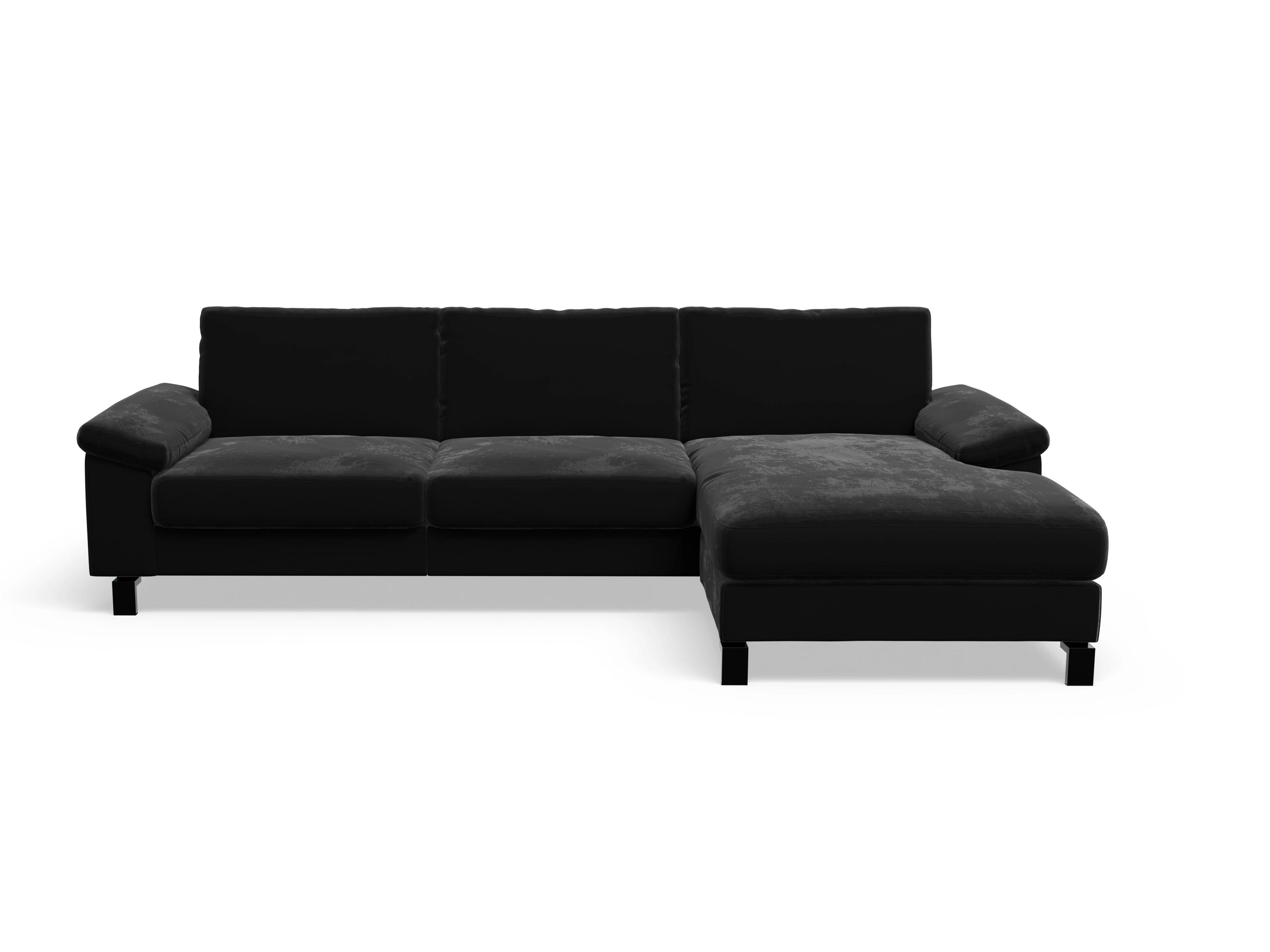 Ansicht des Produktes Casco 2.0 Ecksofa rechts Abschluss offen in Stoff Schwarz