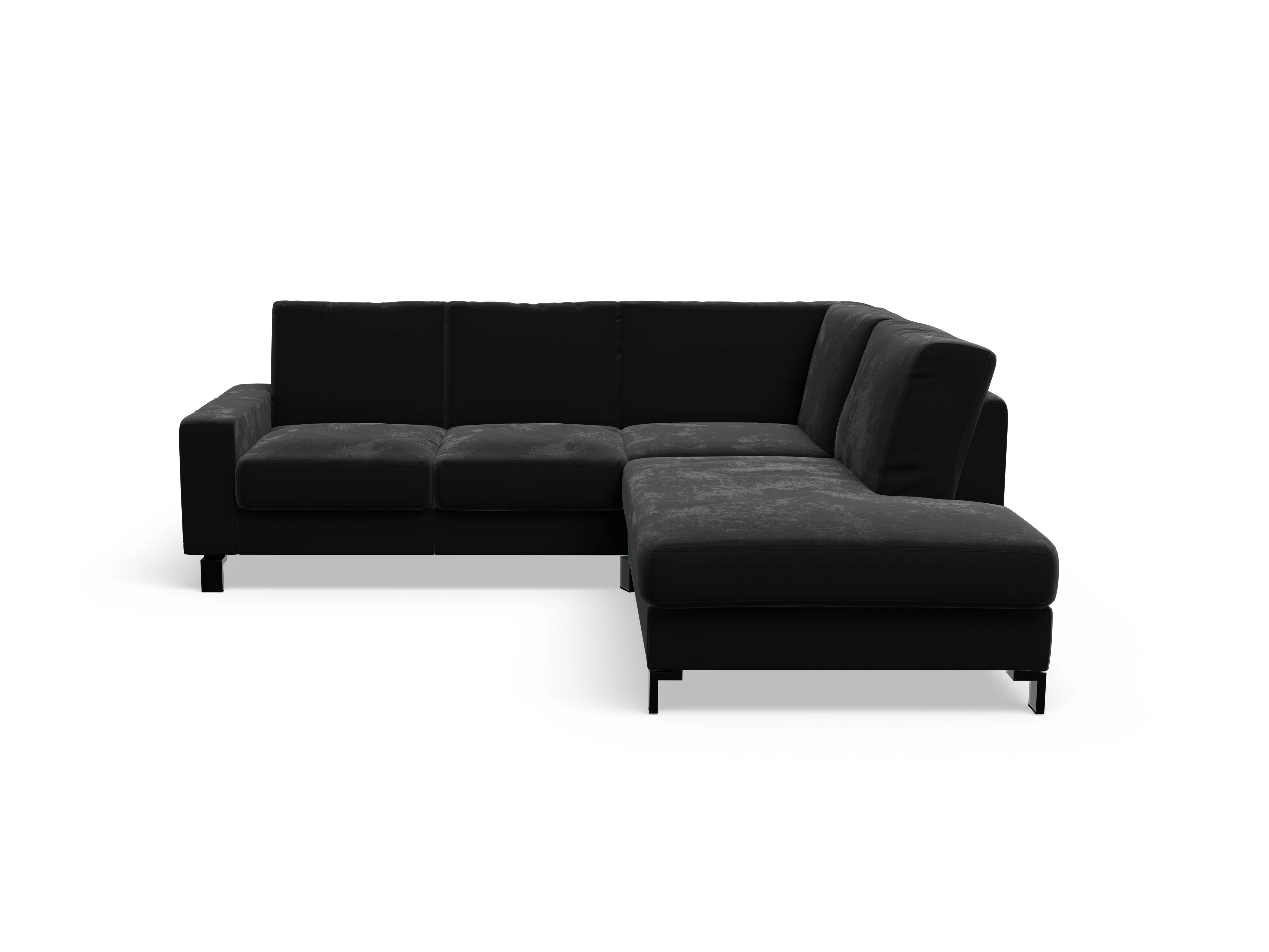 Ansicht des Produktes Casco 2.0 Ecksofa rechts Abschluss offen in Stoff Schwarz