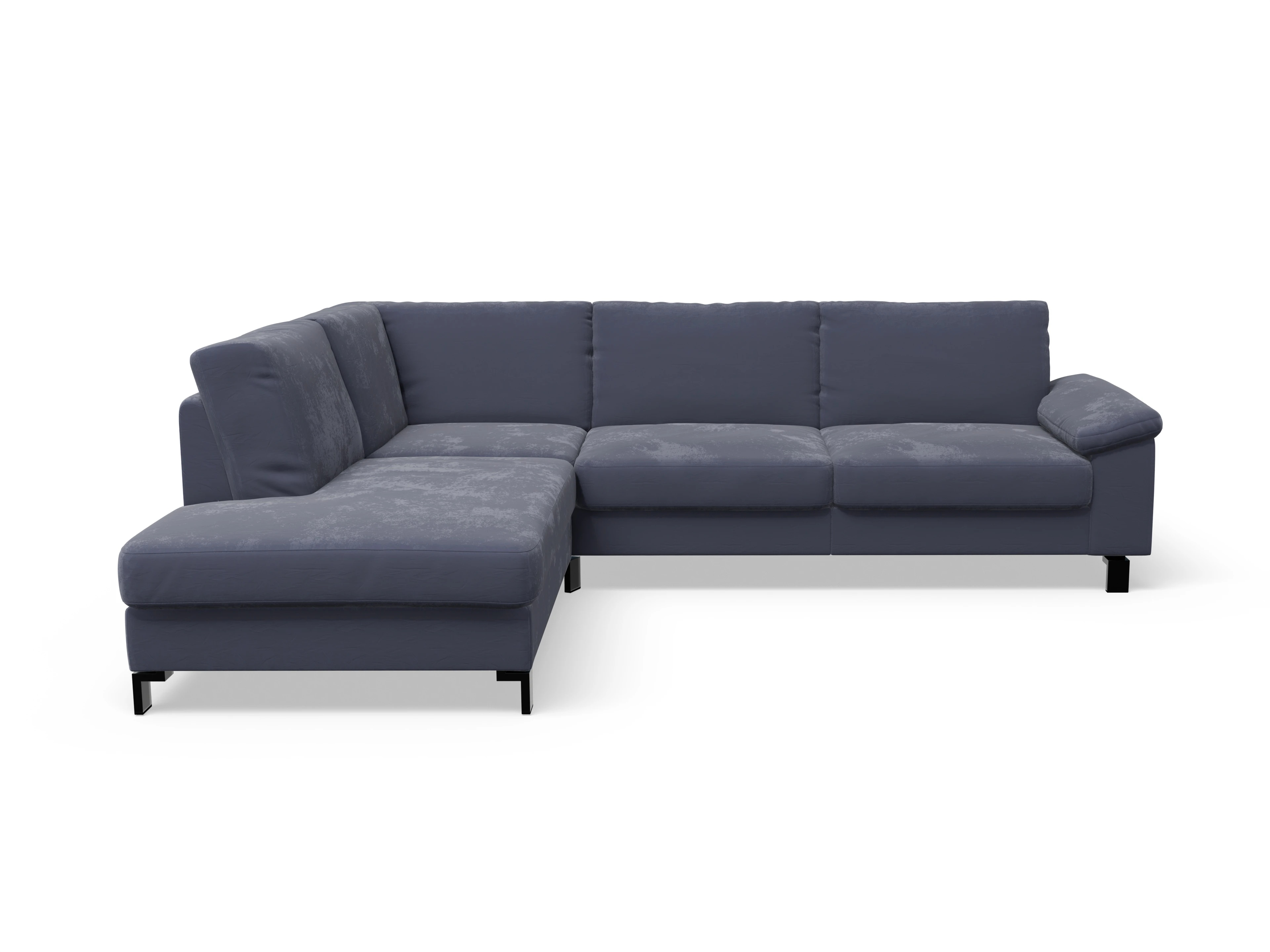 Ansicht des Produktes Casco 2.0 Ecksofa links Abschluss offen in Stoff Blau