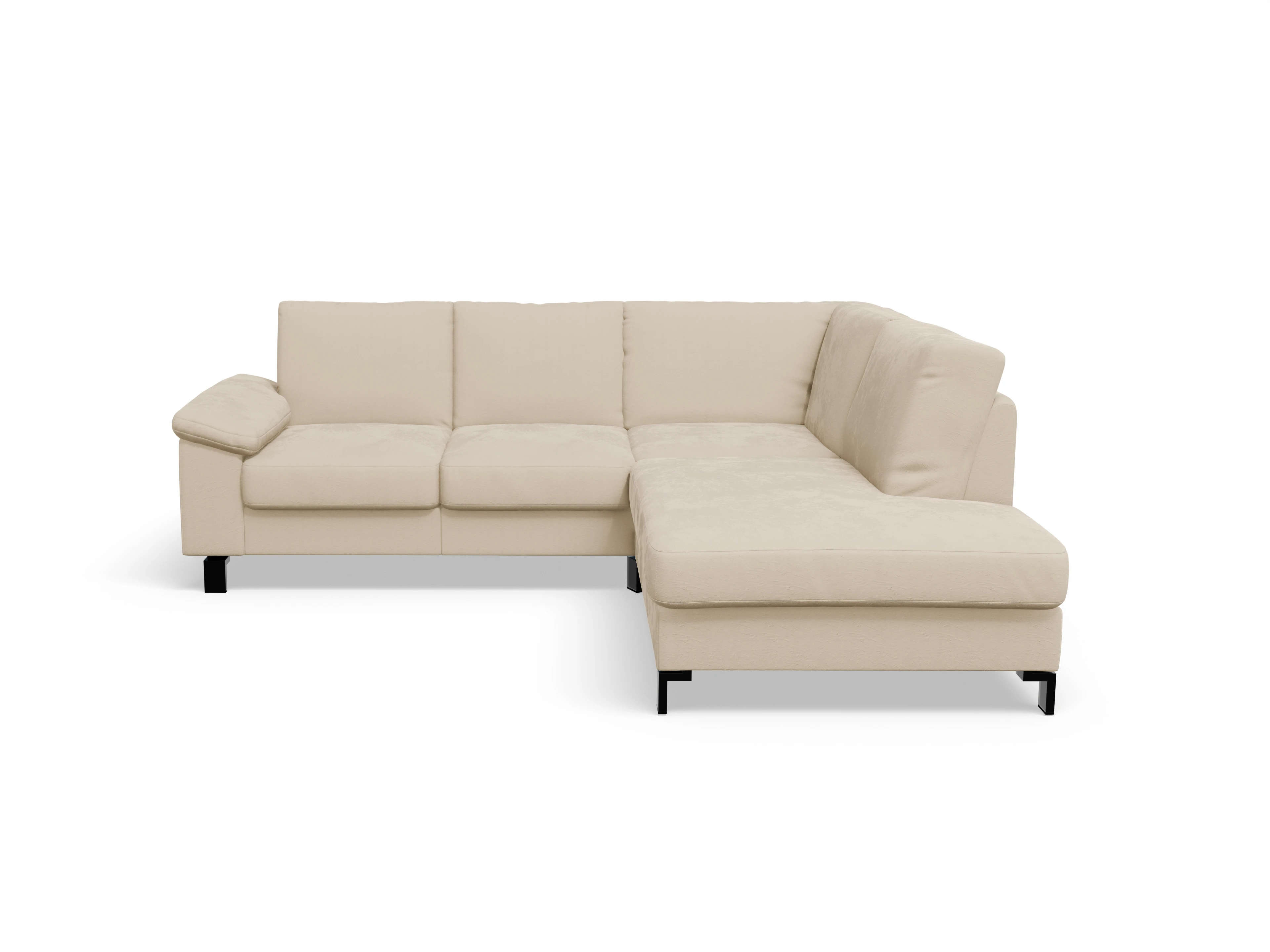 Ansicht des Produktes Casco 2.0 Ecksofa rechts Abschluss offen in Stoff Beige