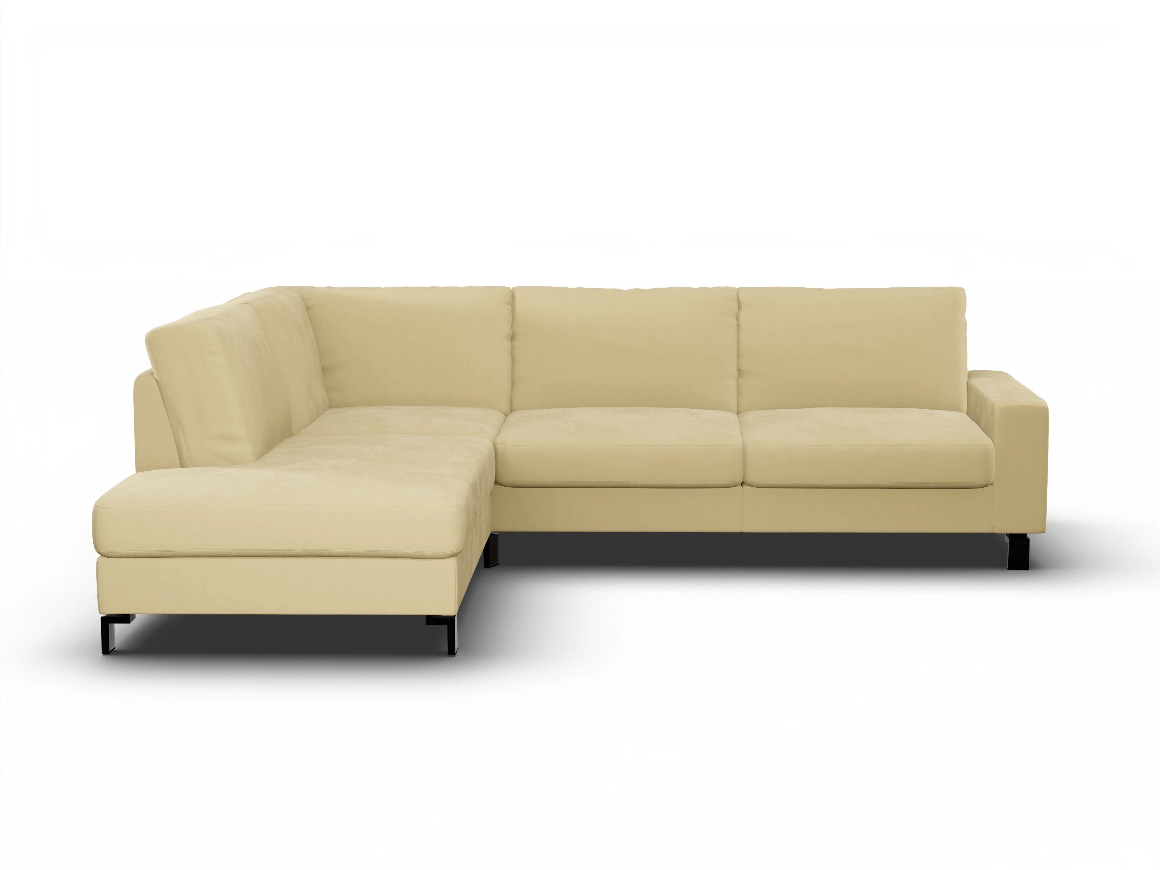 Ansicht des Produktes Casco 2.0 Ecksofa links Abschluss offen in Stoff Beige