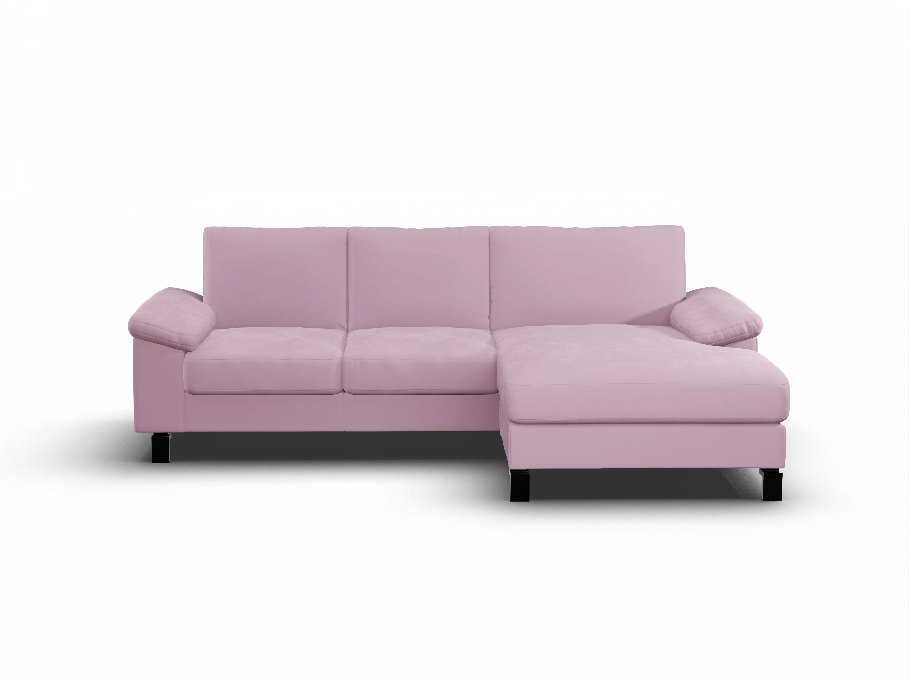 Ansicht des Produktes Casco 2.0 Ecksofa rechts Abschluss offen in Stoff Rosa