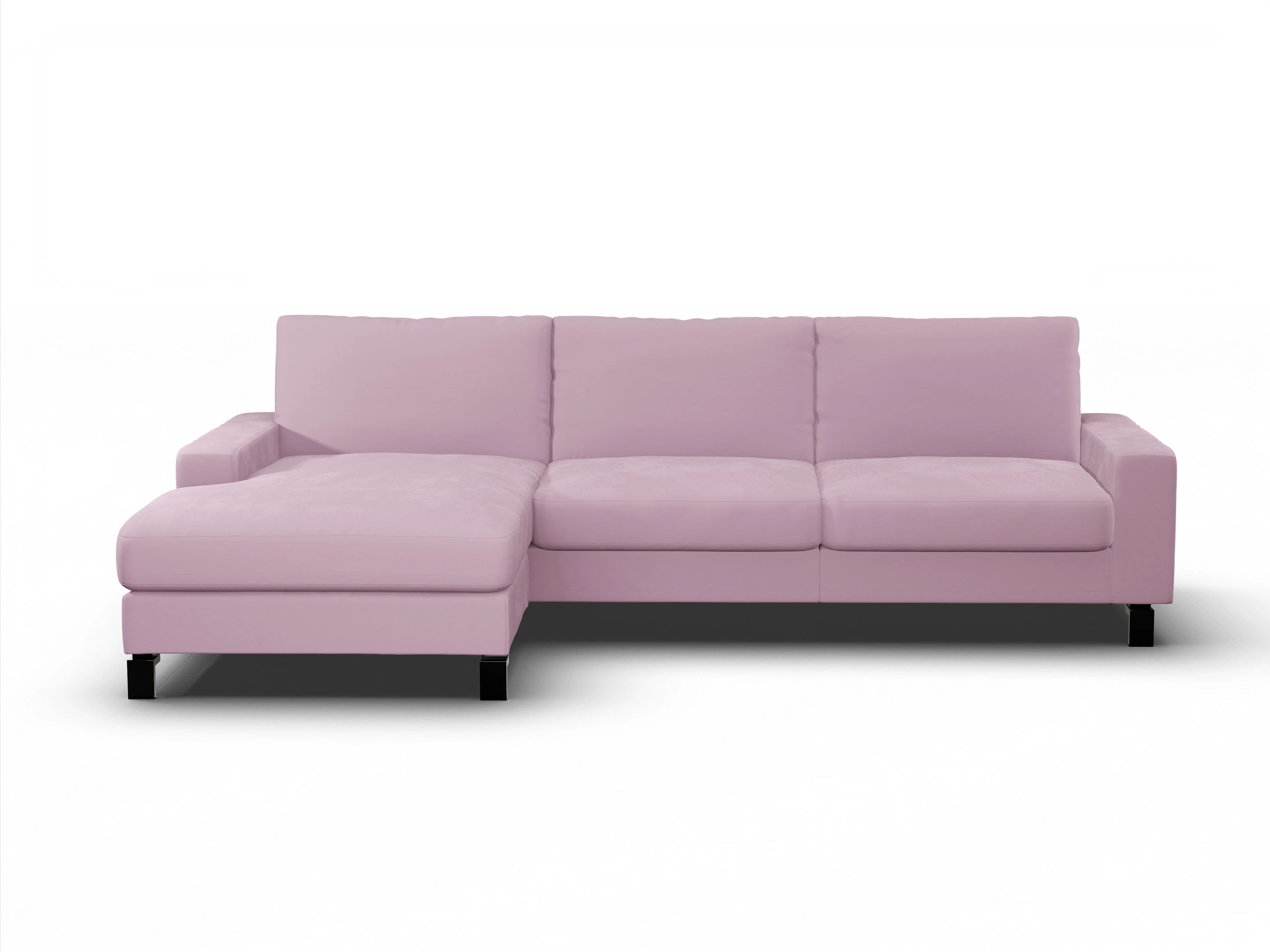 Ansicht des Produktes Casco 2.0 Ecksofa links Abschluss offen in Stoff Rosa