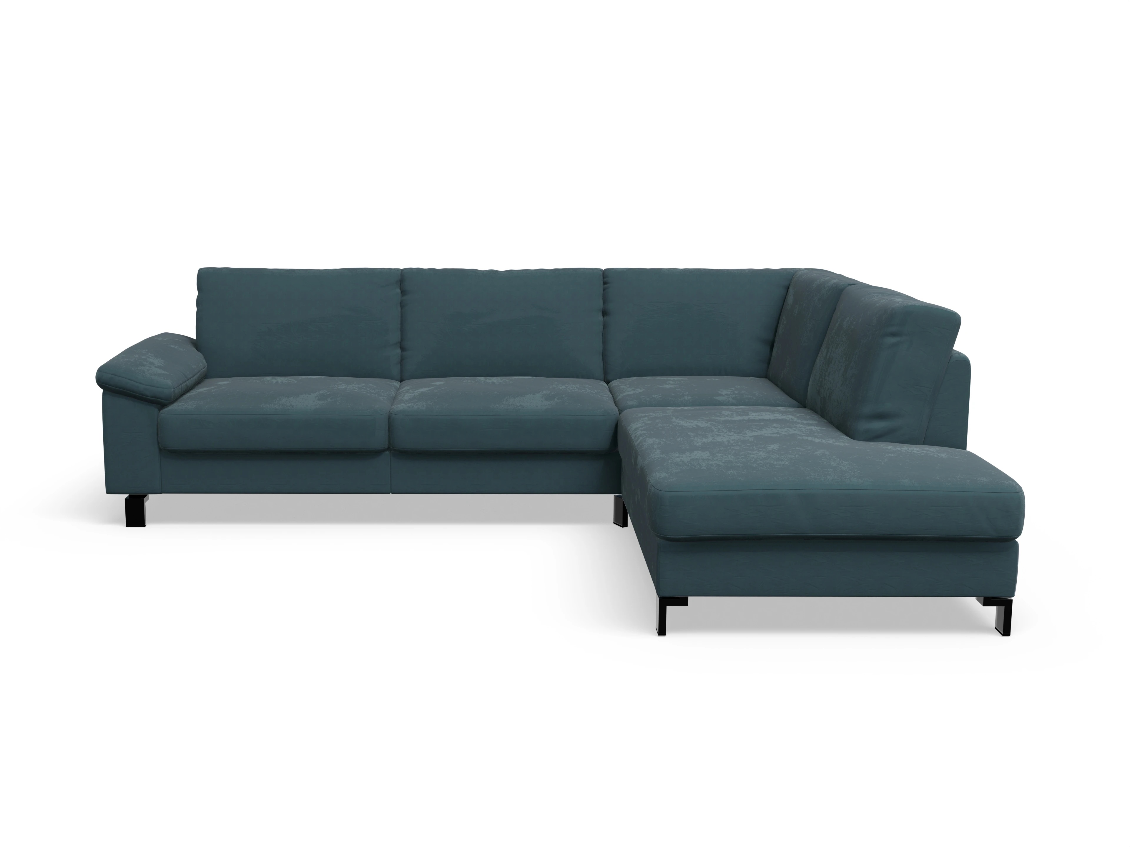 Ansicht des Produktes Casco 2.0 Ecksofa rechts Abschluss offen in Stoff Blau