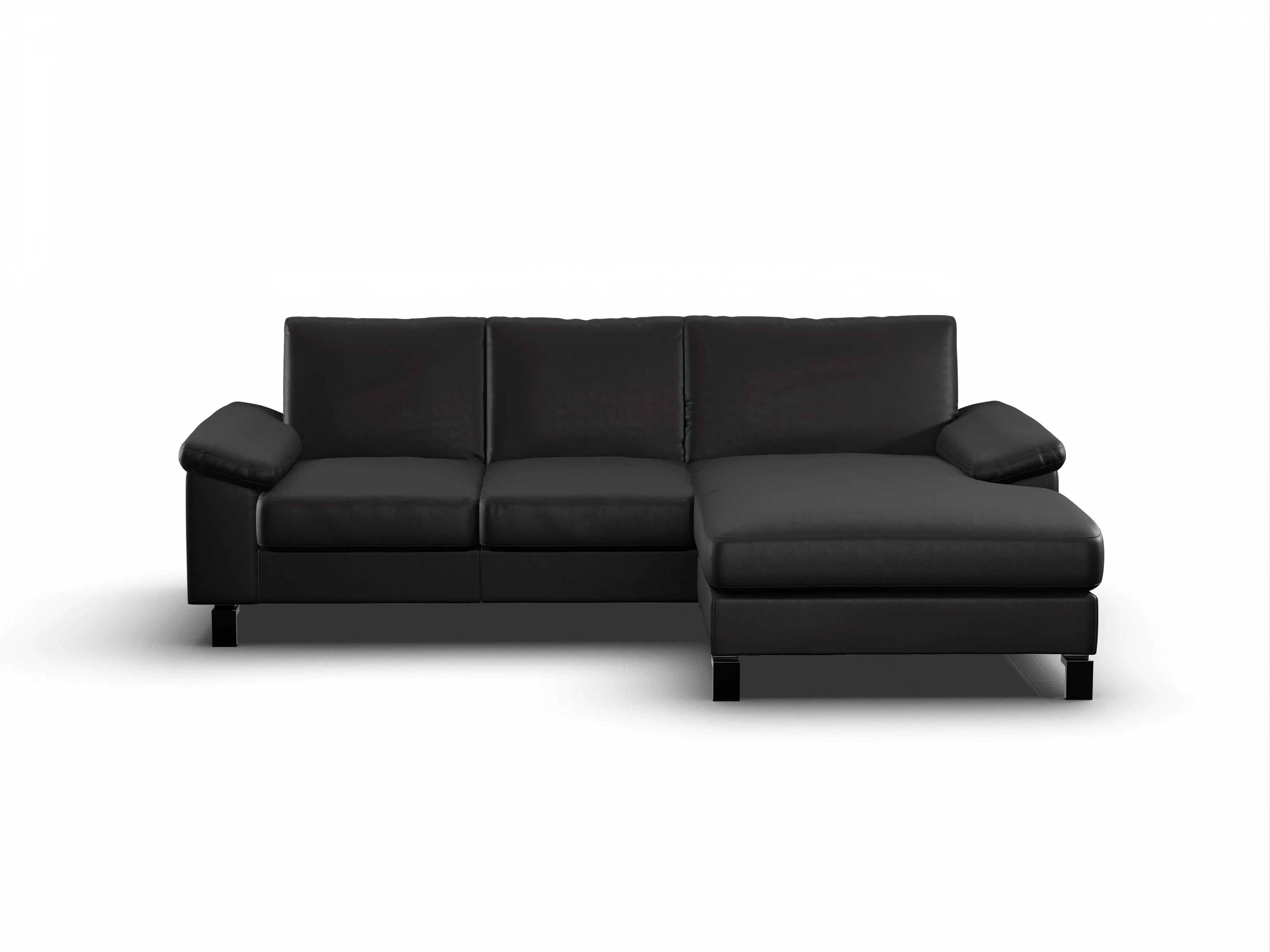 Ansicht des Produktes Casco 2.0 Ecksofa rechts Abschluss offen in Leder Grau
