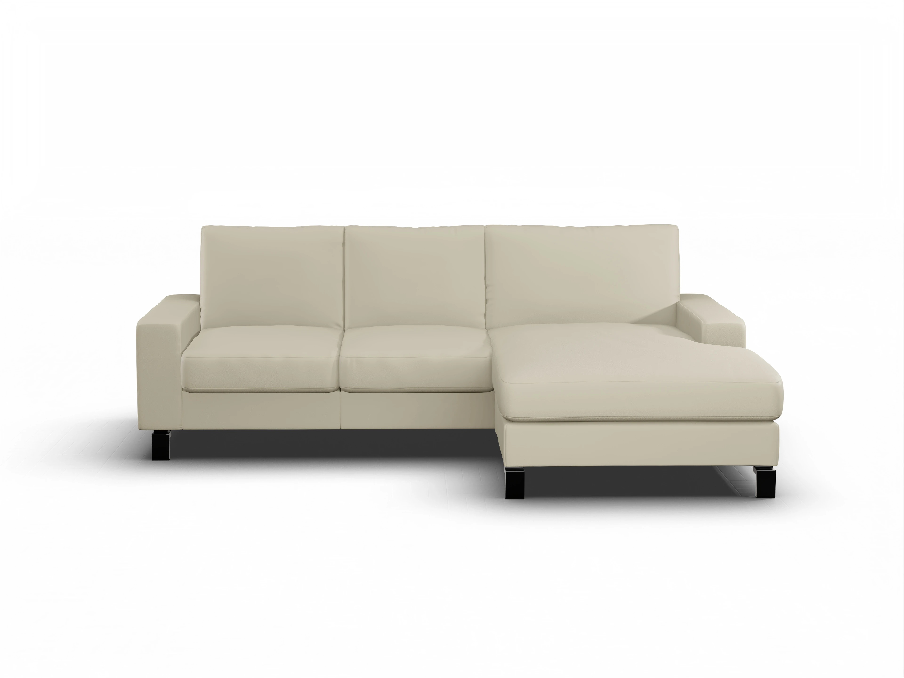 Ansicht des Produktes Casco 2.0 Ecksofa rechts Abschluss offen in Leder Beige