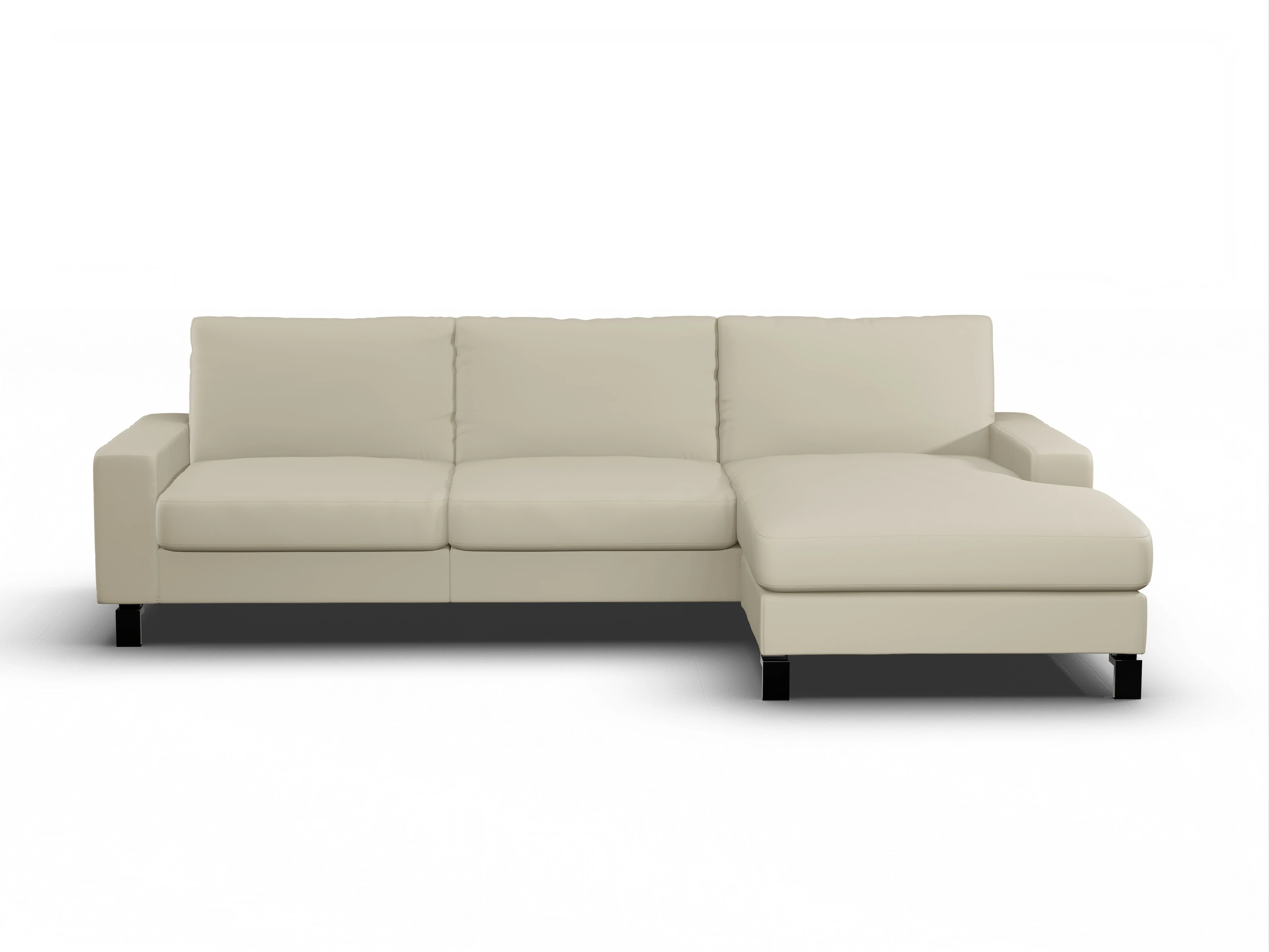 Ansicht des Produktes Casco 2.0 Ecksofa rechts Abschluss offen in Leder Beige