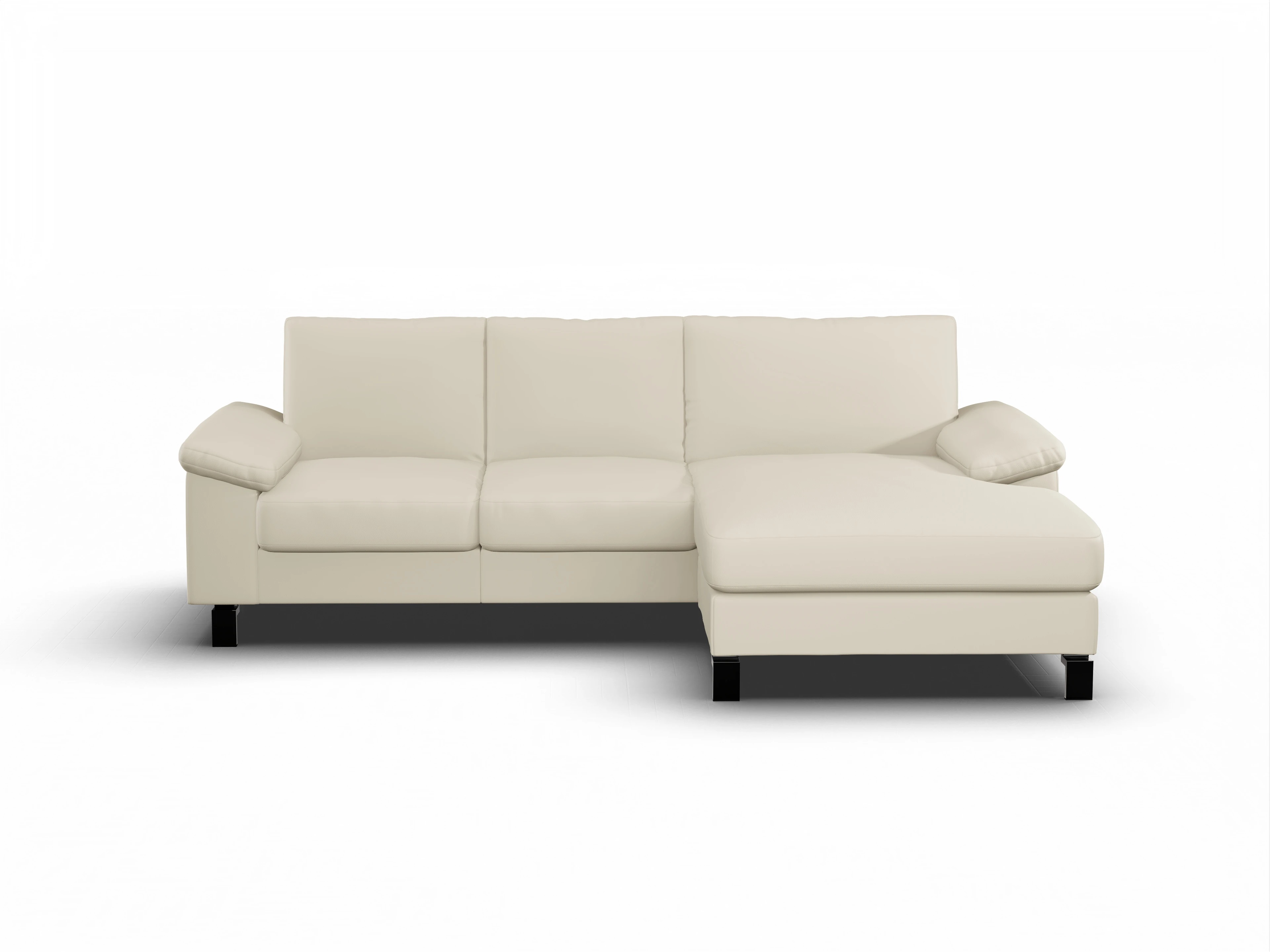 Ansicht des Produktes Casco 2.0 Ecksofa rechts Abschluss offen in Leder Beige