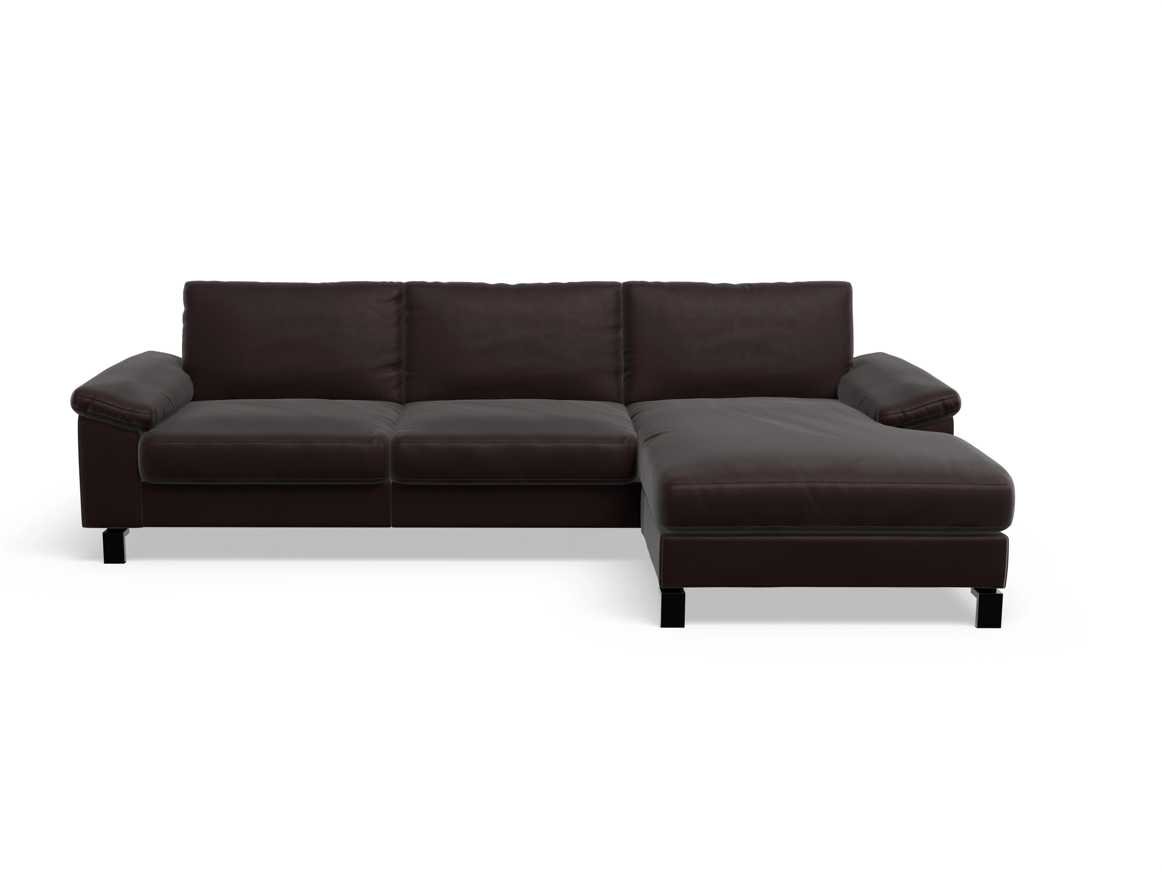 Ansicht des Produktes Casco 2.0 Ecksofa rechts Abschluss offen in Leder Braun