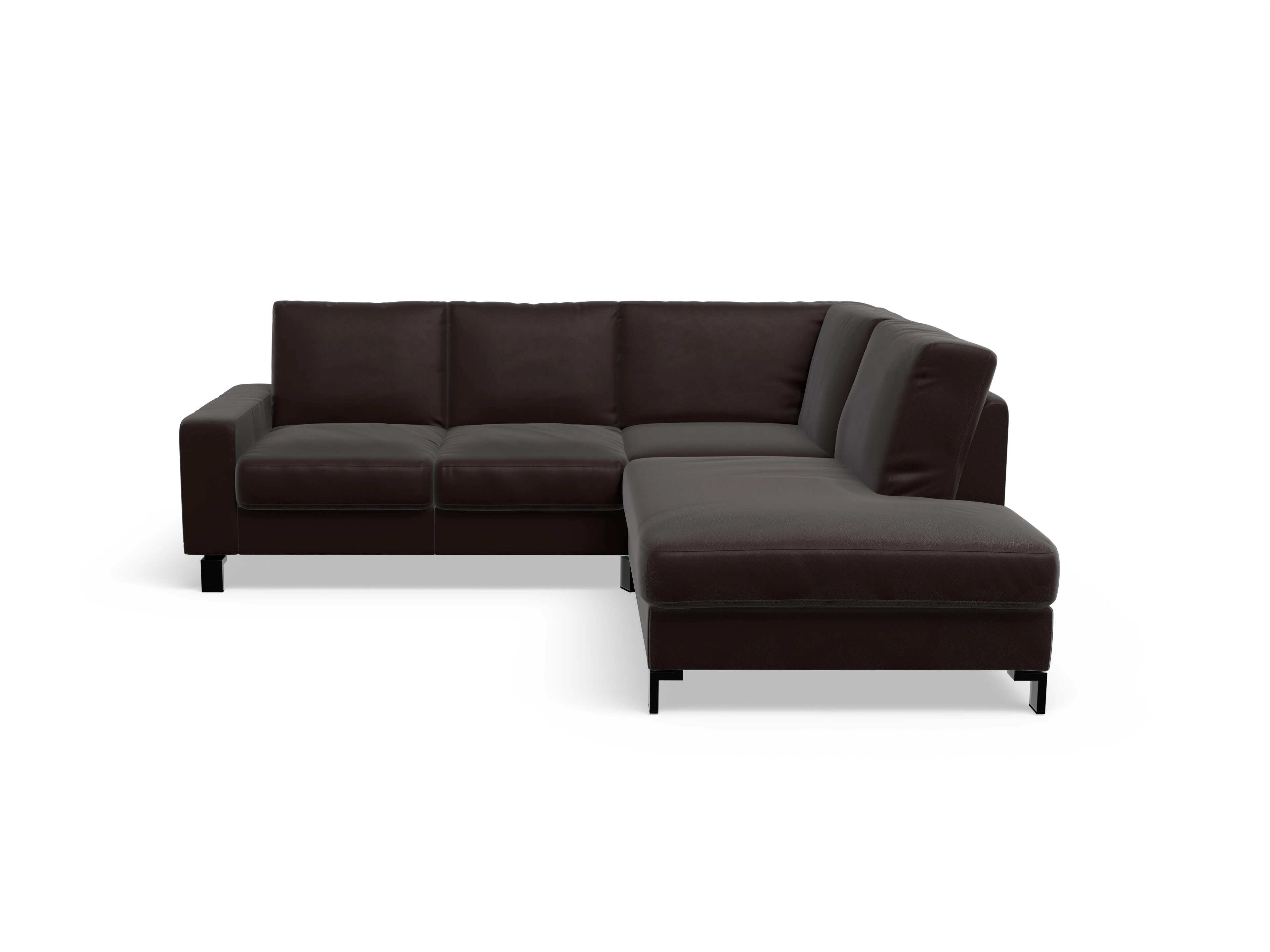 Ansicht des Produktes Casco 2.0 Ecksofa rechts Abschluss offen in Leder Braun