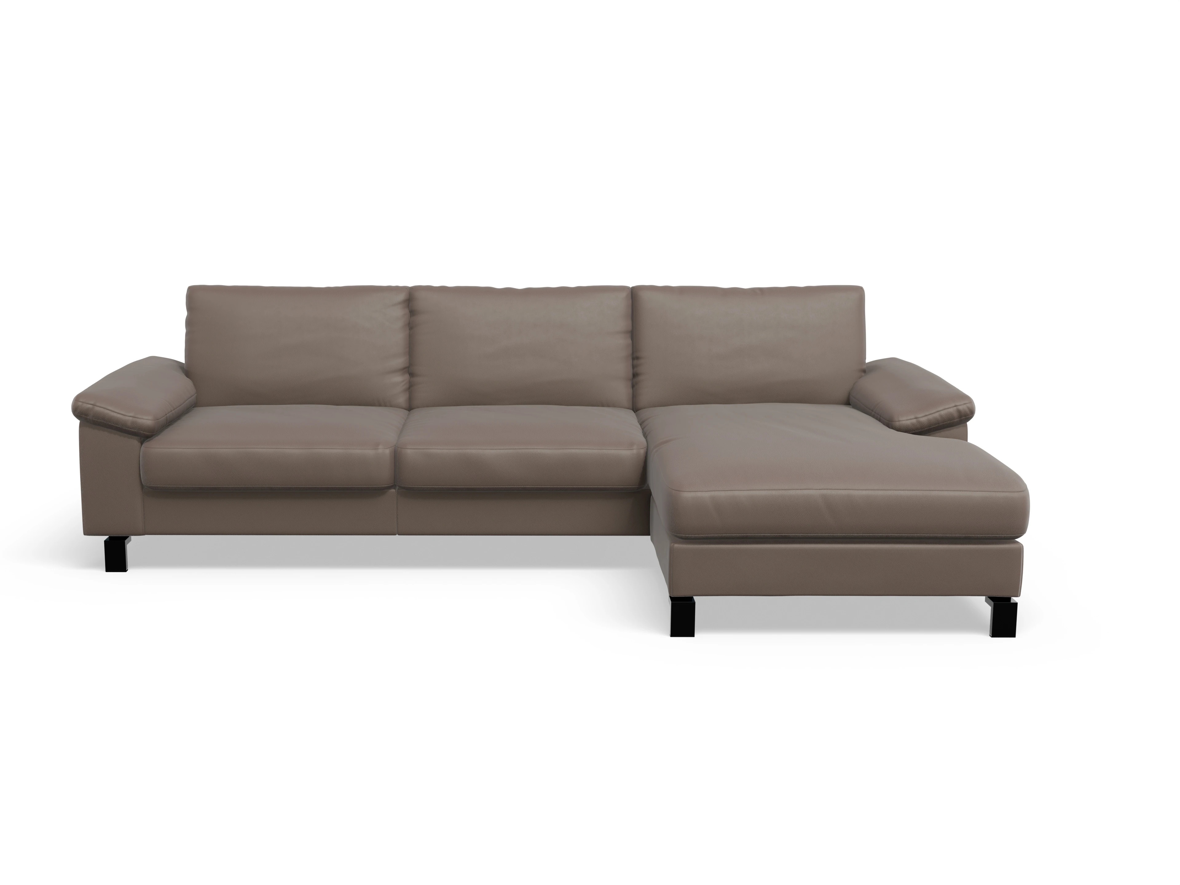 Ansicht des Produktes Casco 2.0 Ecksofa rechts Abschluss offen in Leder Braun