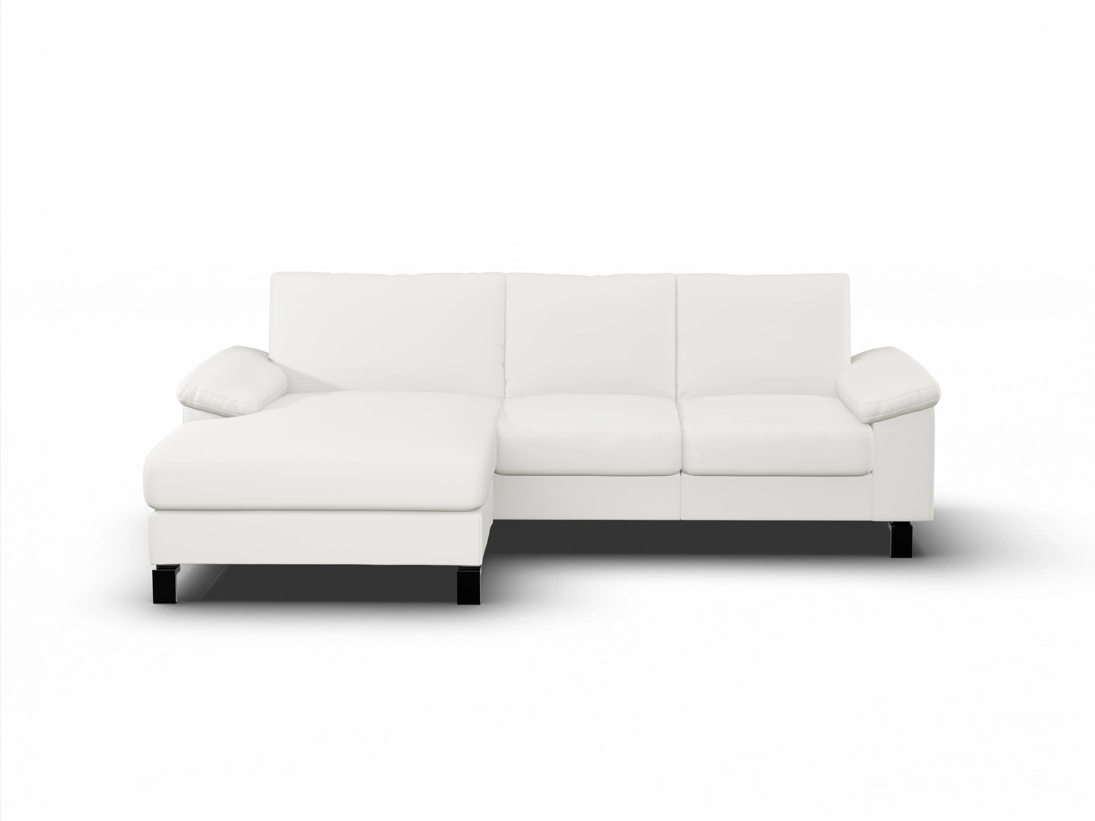 Ansicht des Produktes Casco 2.0 Ecksofa links Abschluss offen in Leder Weiss