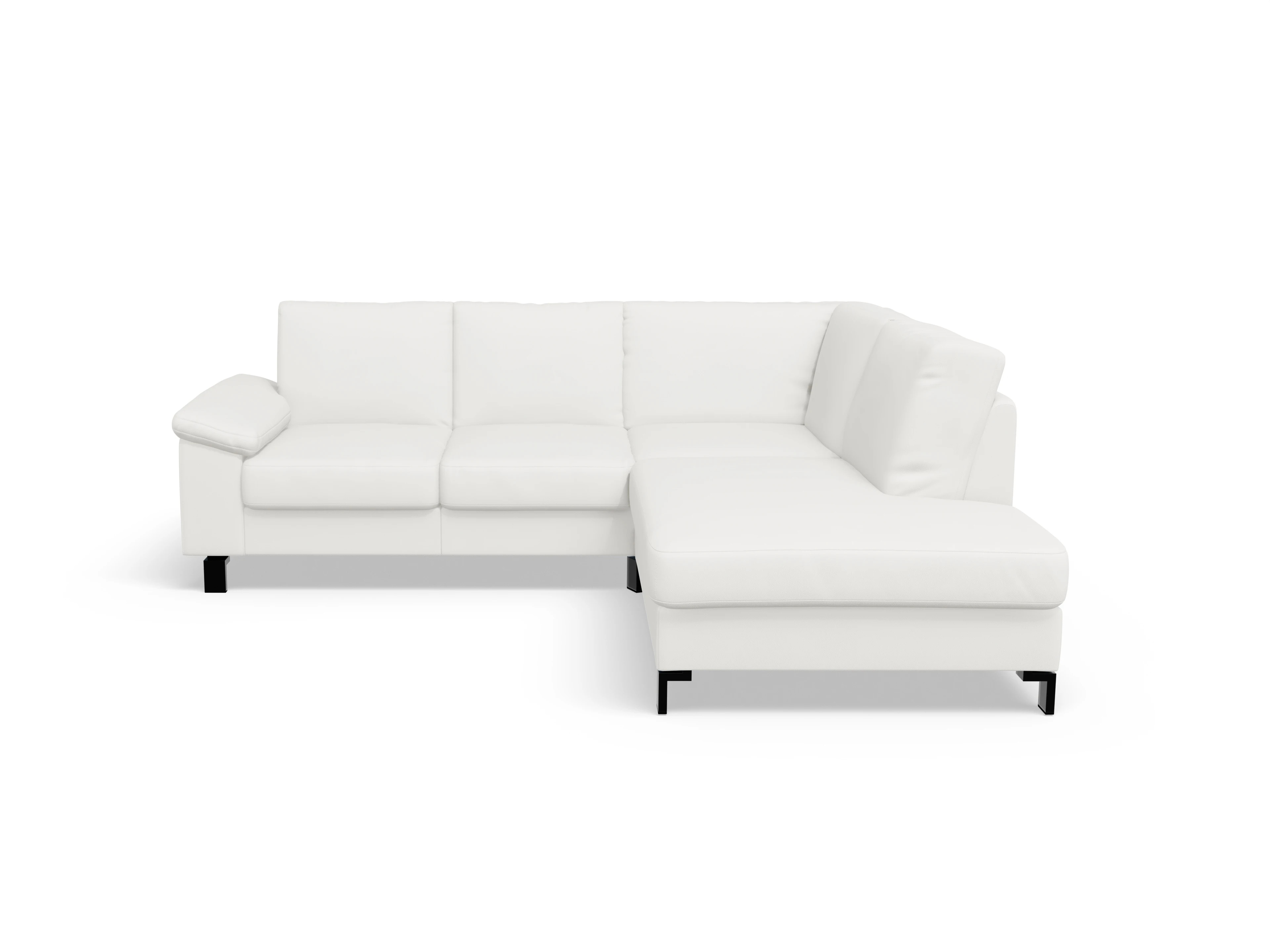 Ansicht des Produktes Casco 2.0 Ecksofa rechts Abschluss offen in Leder Weiss