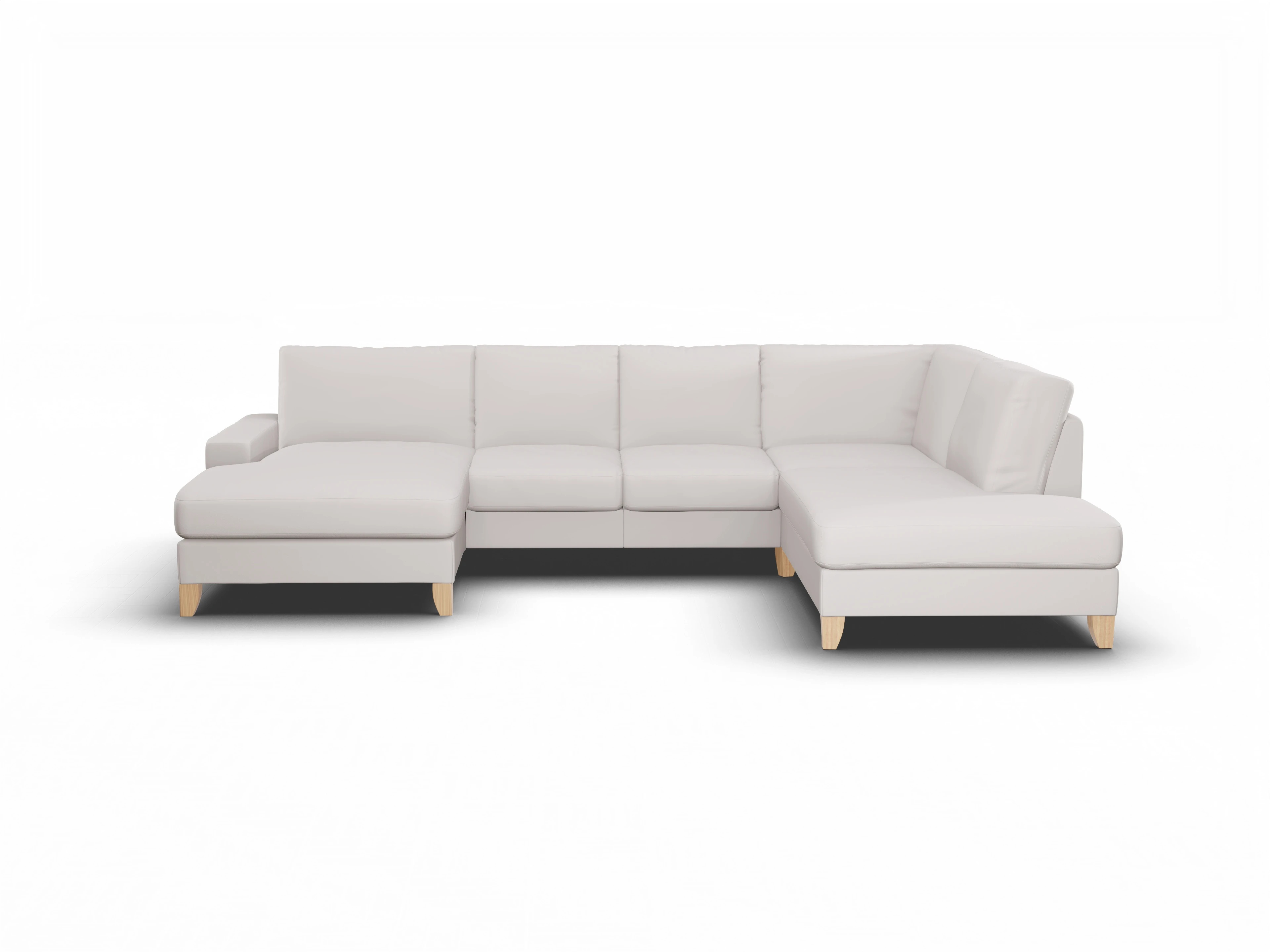 Ansicht des Produktes Casco 2.0 Wohnlandschaft offen beidseitig in Leder Grau