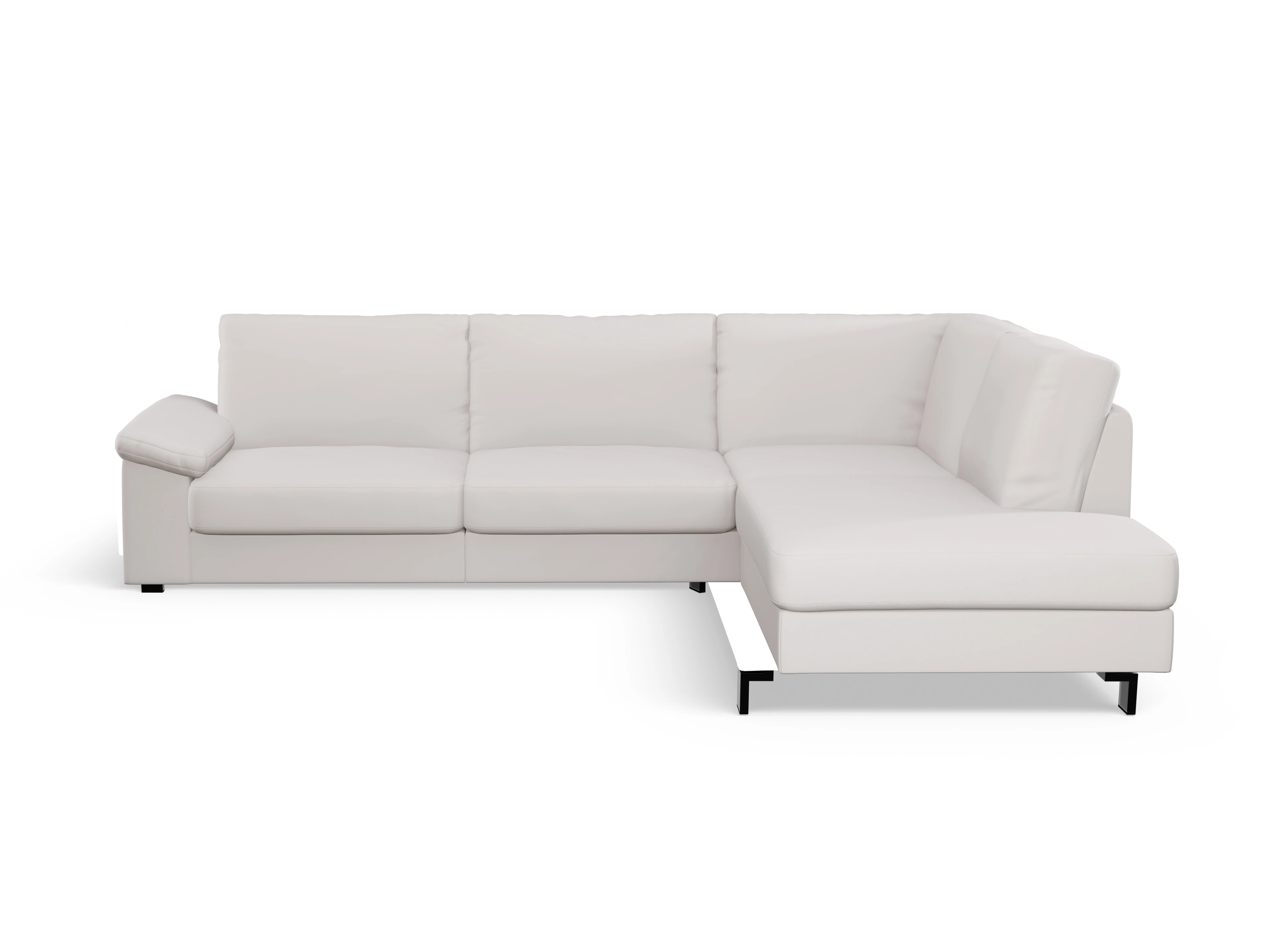 Casco Ecksofa UM Large R Ansicht des Produktes Casco 2.0 Ecksofa rechts Abschluss offen in Leder Grau