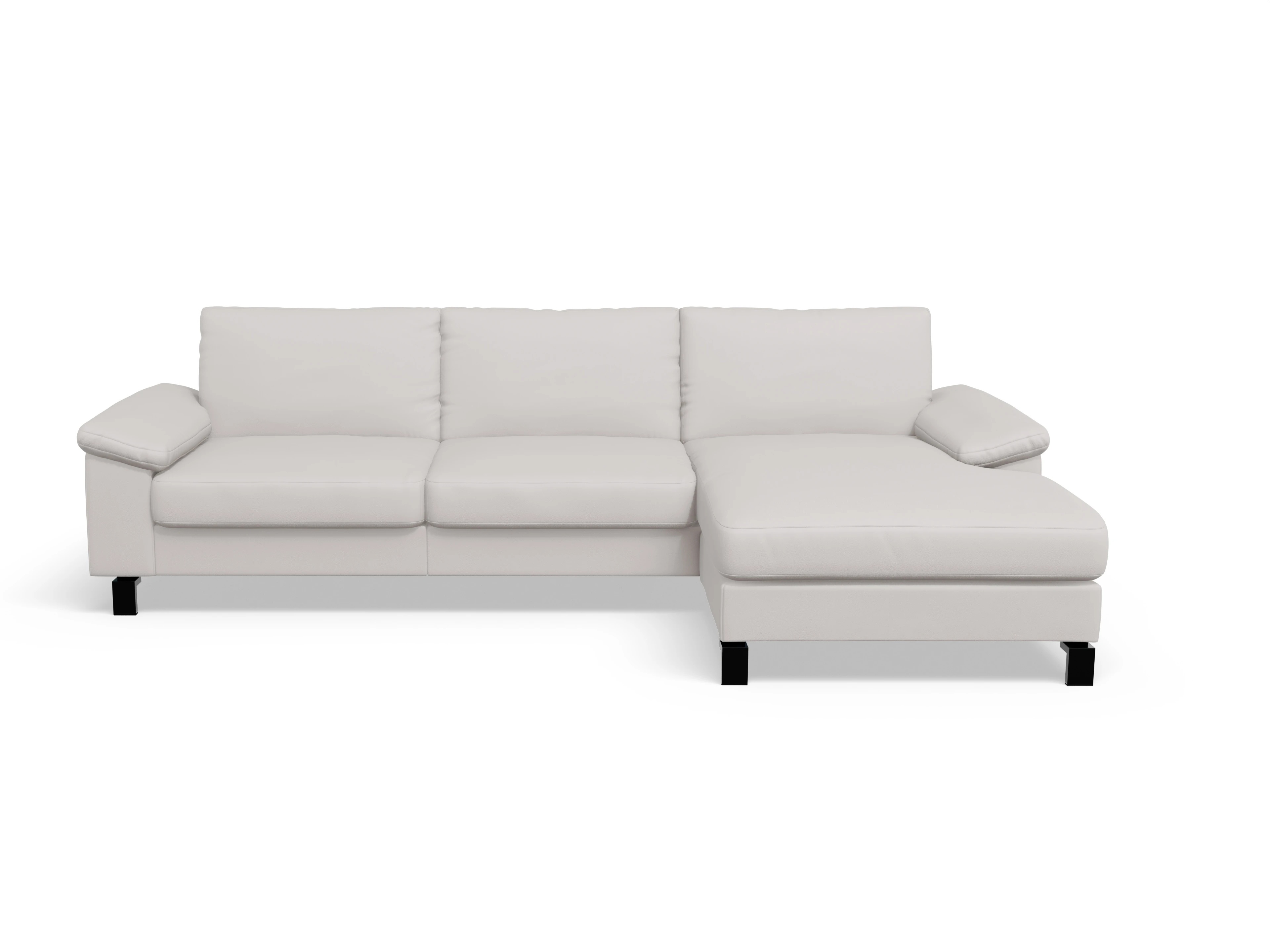 Ansicht des Produktes Casco 2.0 Ecksofa rechts Abschluss offen in Leder Grau