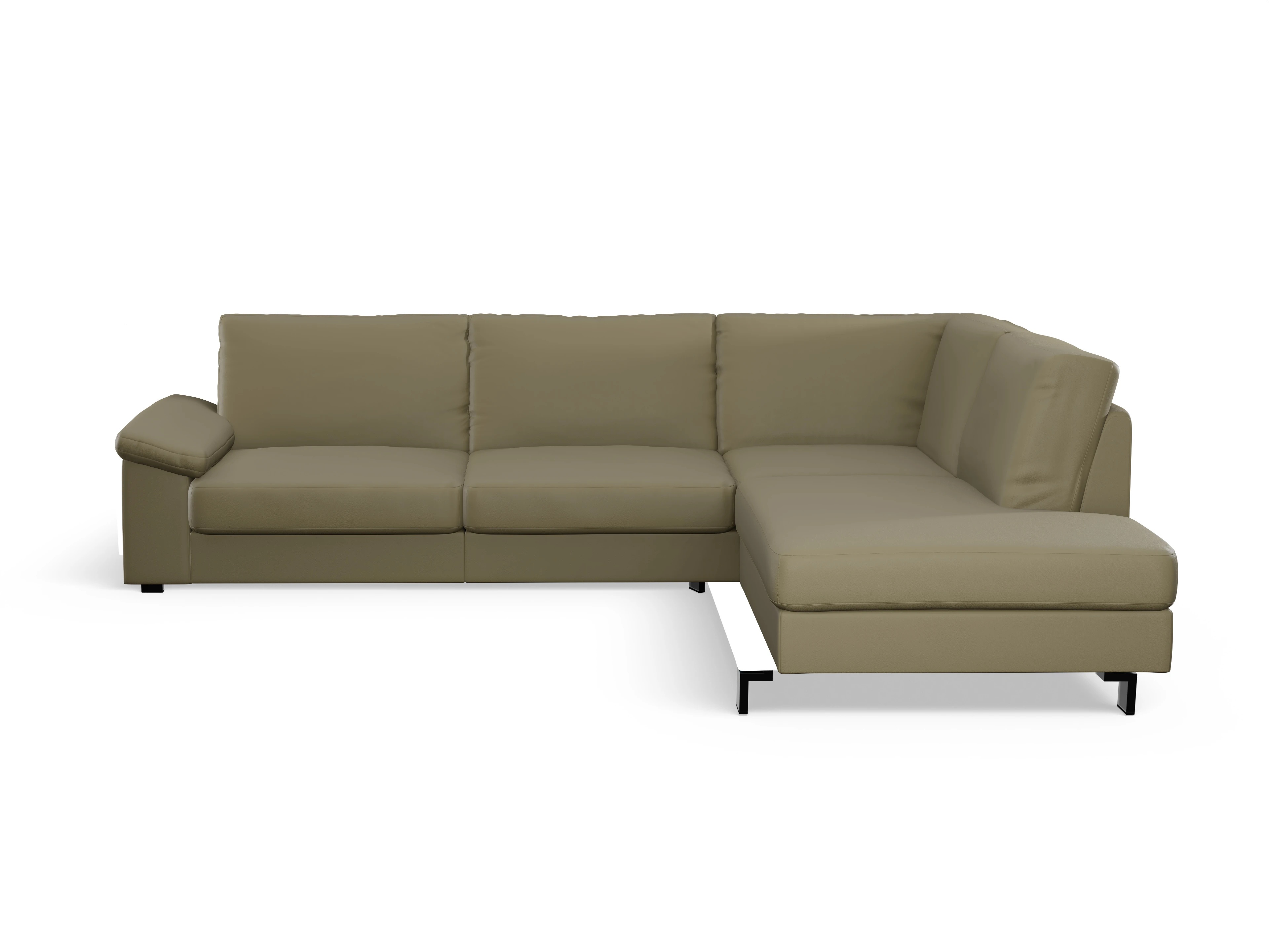 Ansicht des Produktes Casco 2.0 Ecksofa rechts Abschluss offen in Leder Braun