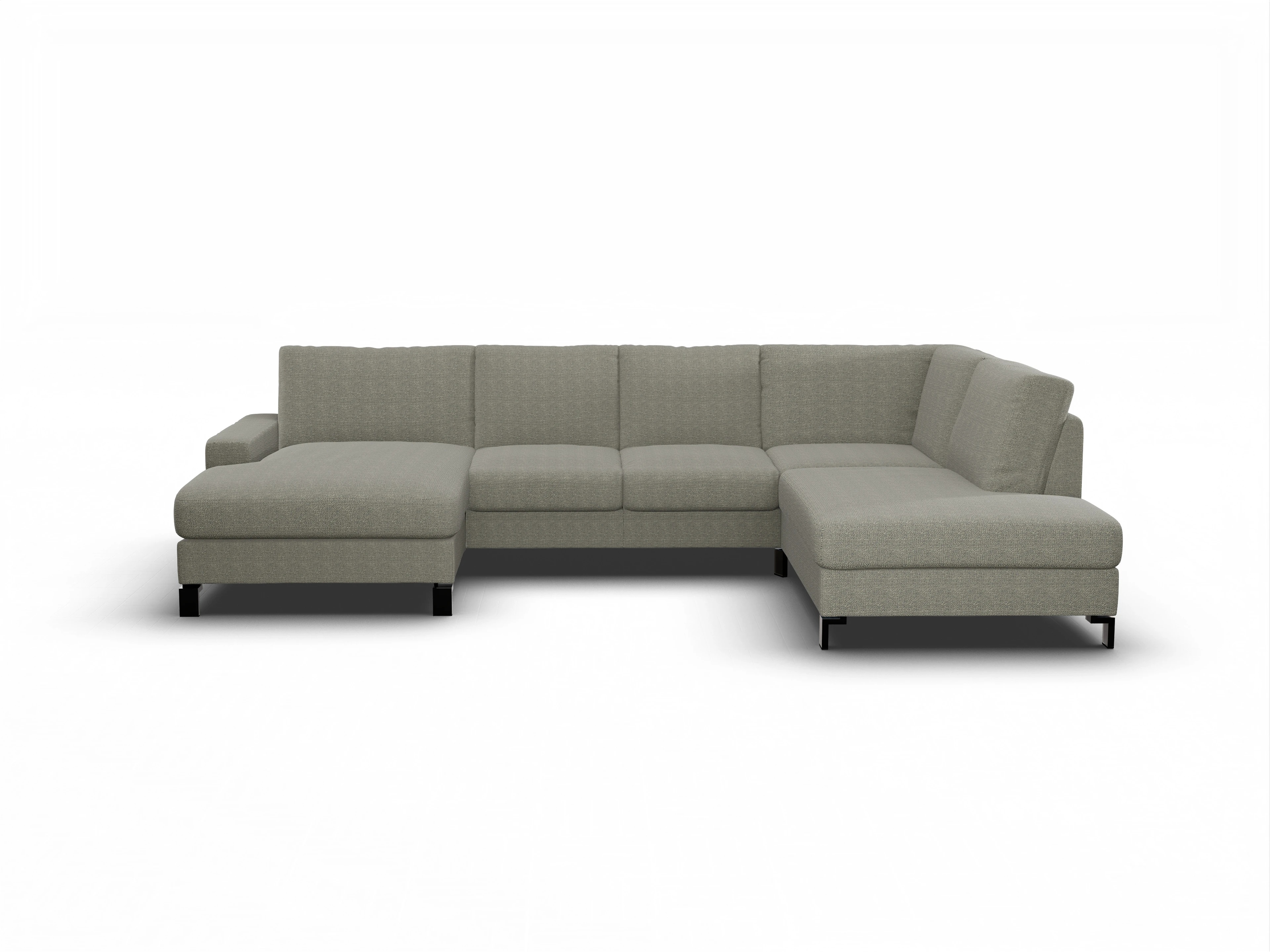 Ansicht des Produktes Casco 2.0 Wohnlandschaft offen beidseitig in Stoff Grau