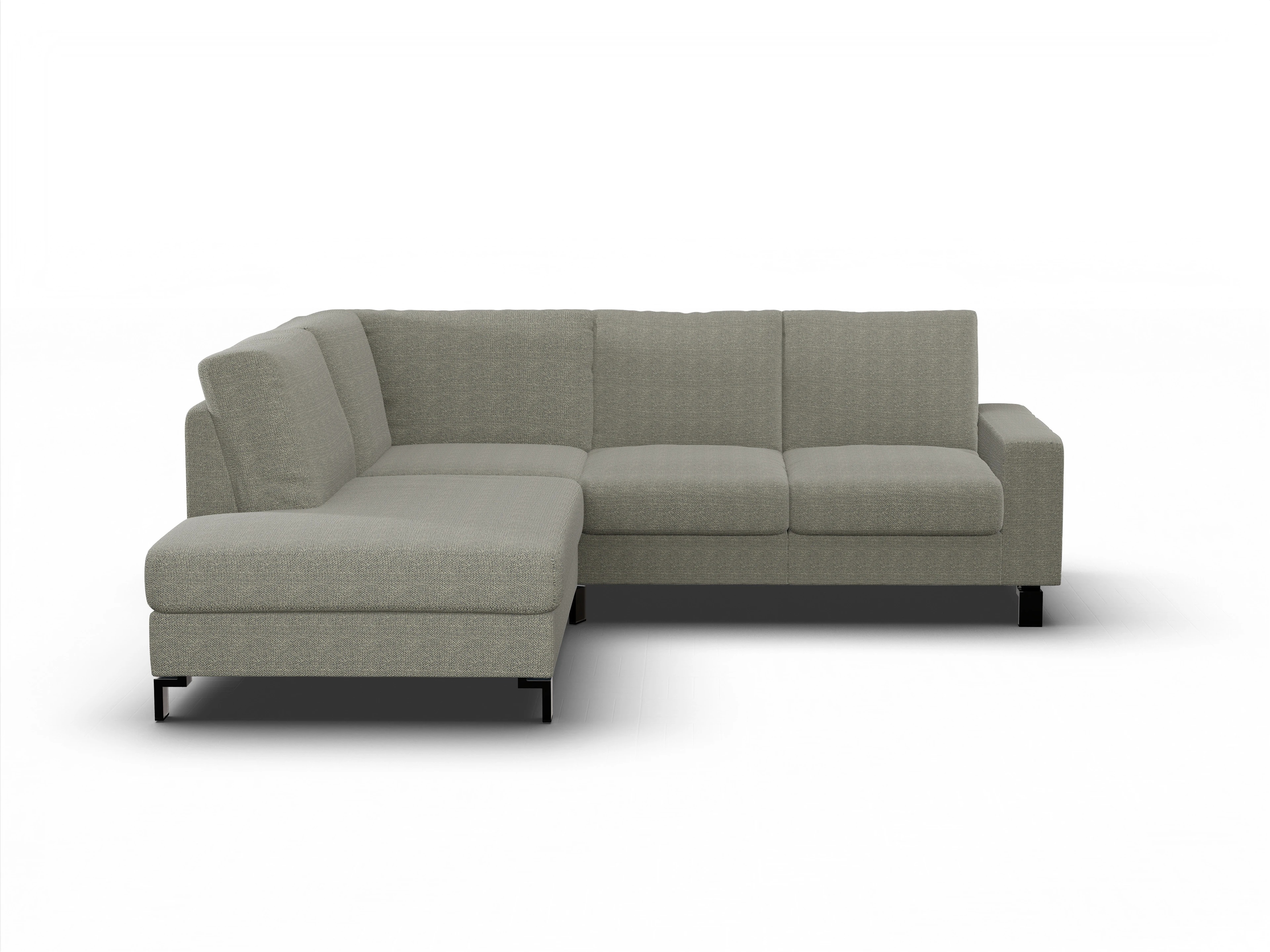 Ansicht des Produktes Casco 2.0 Ecksofa links Abschluss offen in Stoff Grau