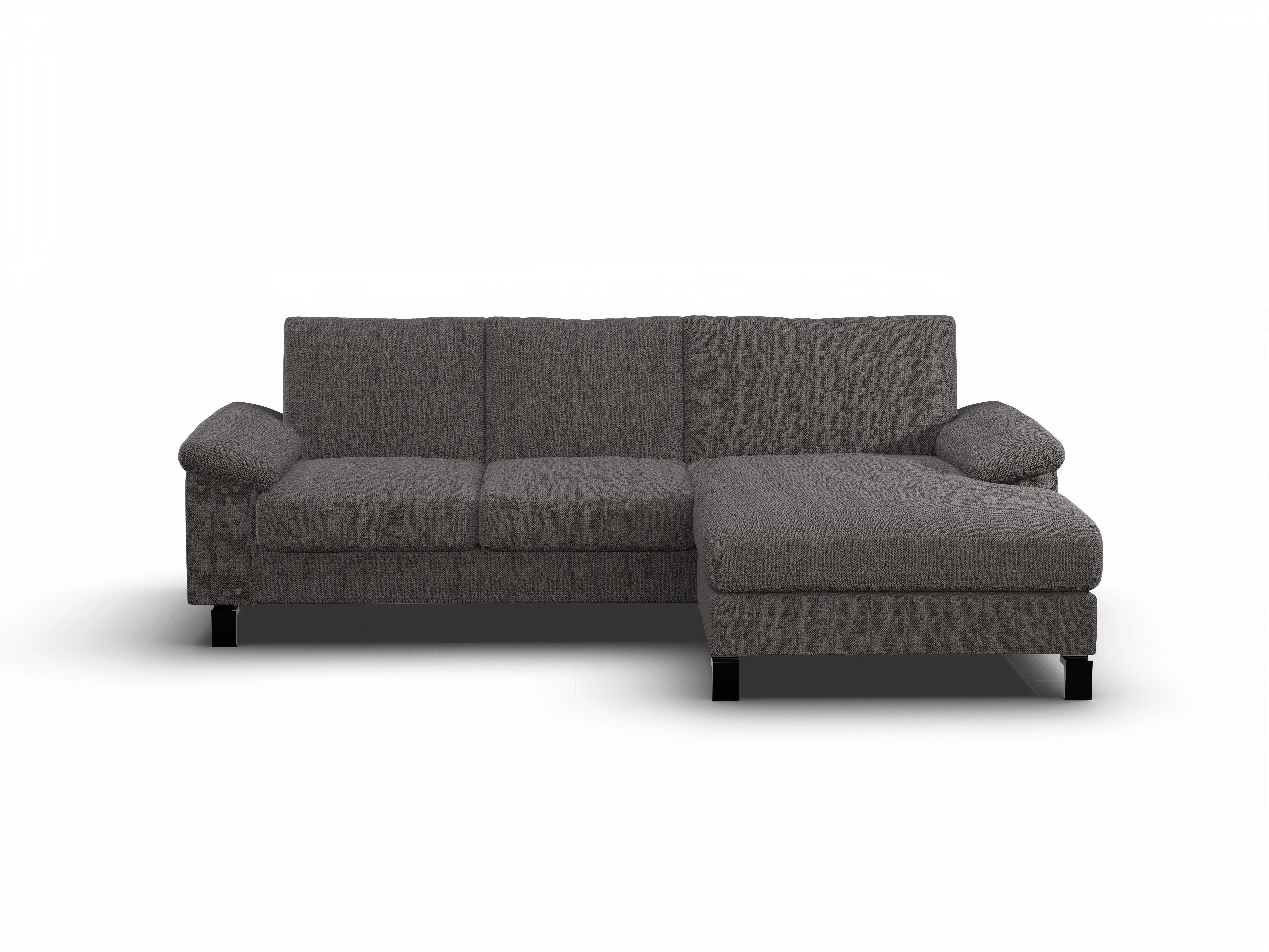Ansicht des Produktes Casco 2.0 Ecksofa rechts Abschluss offen in Stoff Schwarz
