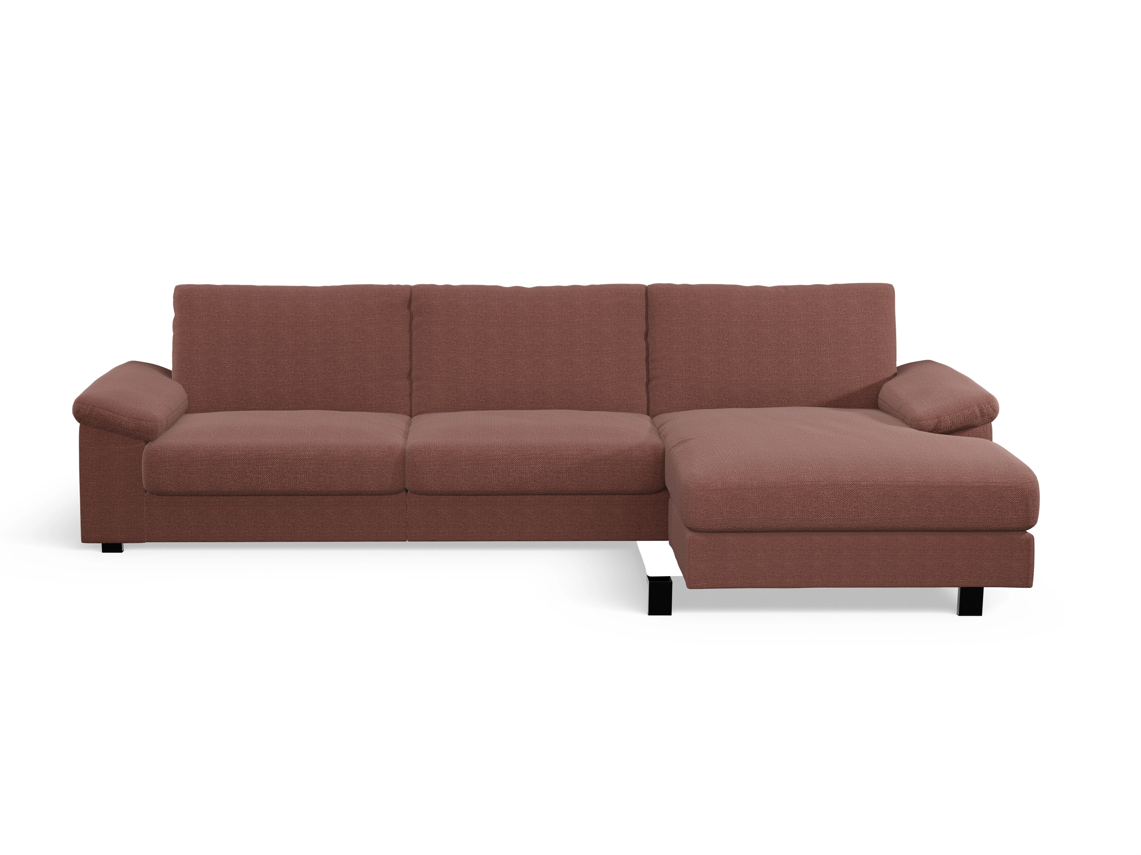 Casco Ecksofa LO Large R Ansicht des Produktes Casco 2.0 Ecksofa rechts Abschluss offen in Stoff Rosa