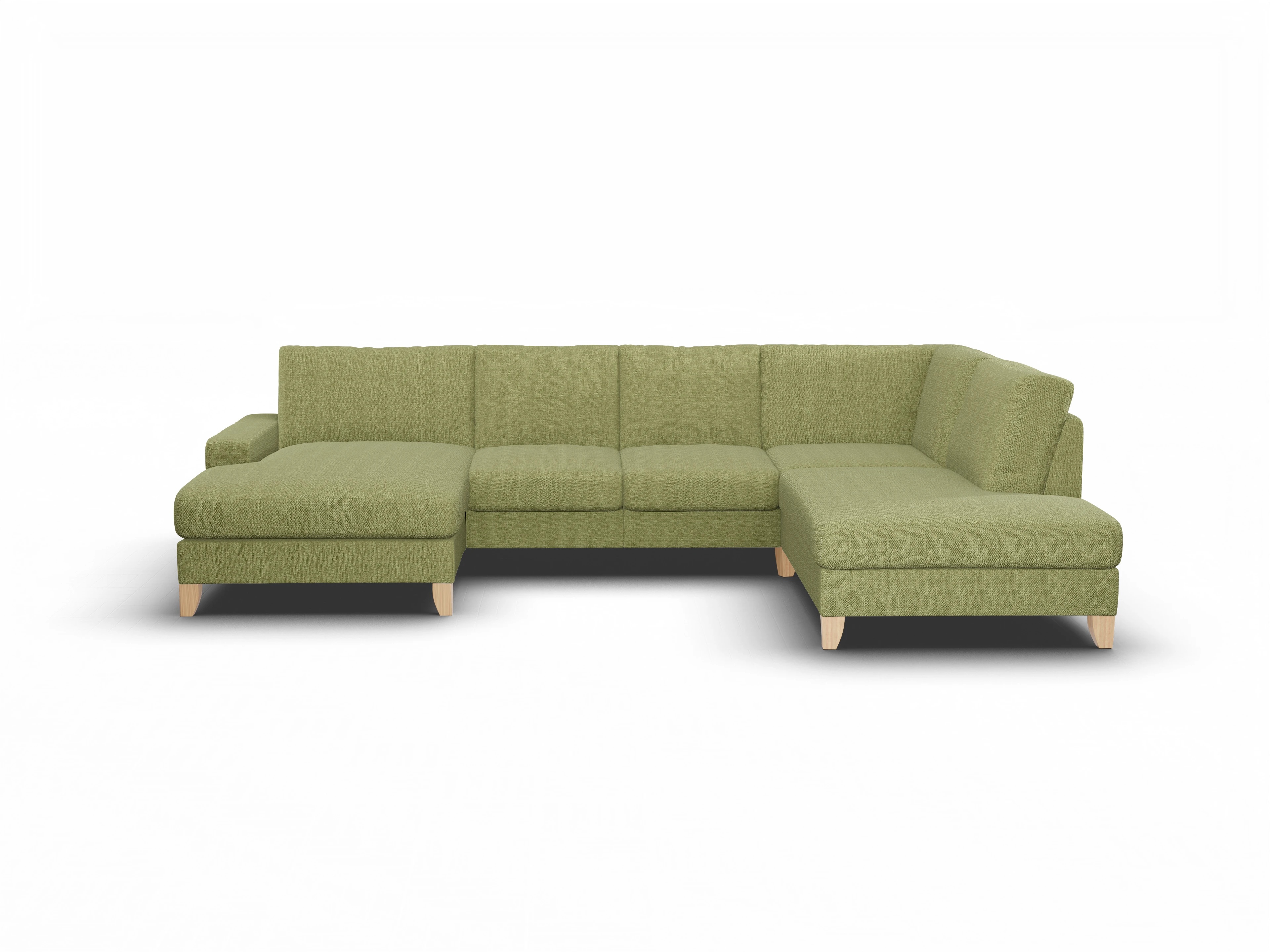 Ansicht des Produktes Casco 2.0 Wohnlandschaft offen beidseitig in Stoff Grün