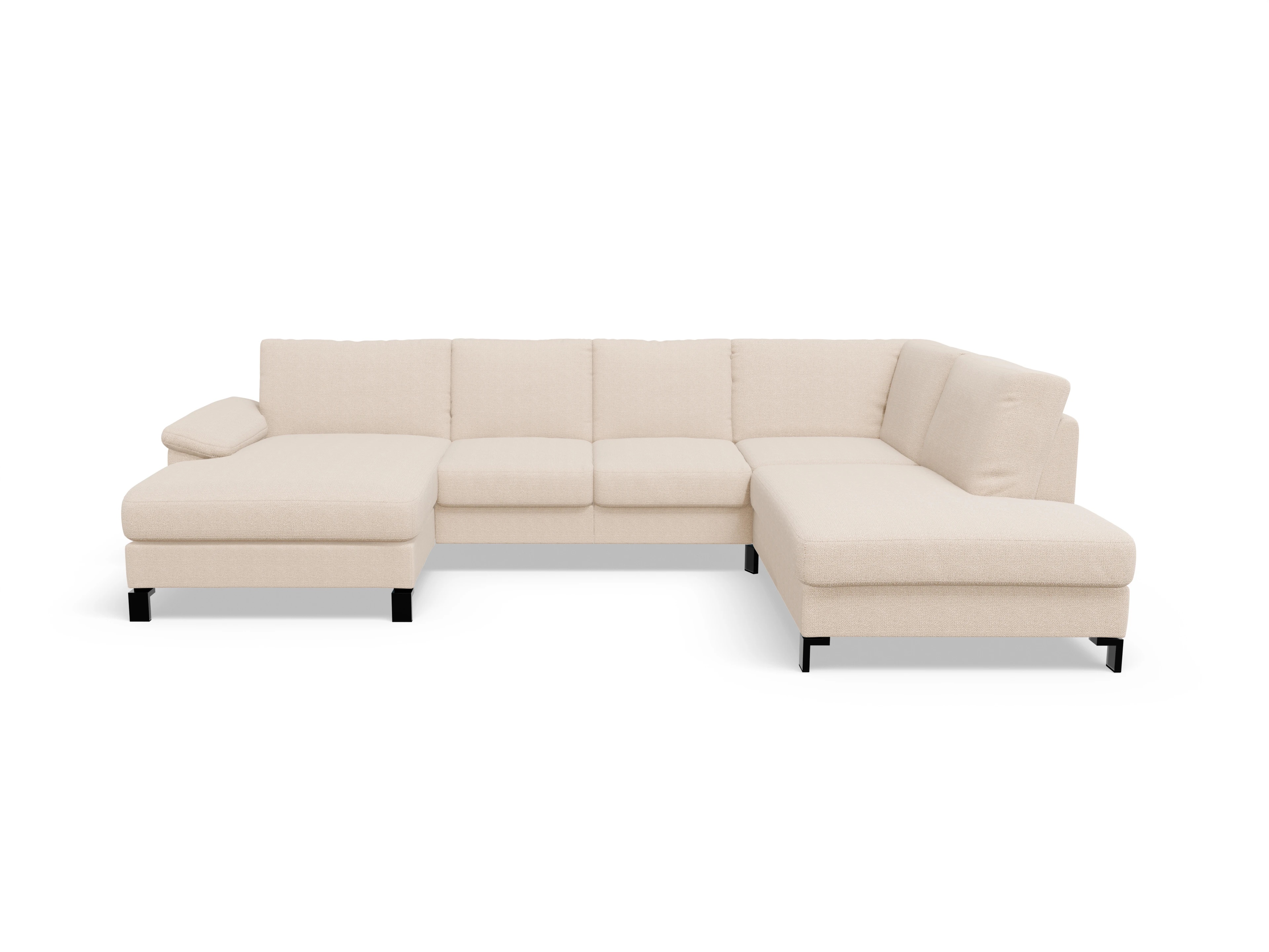 Ansicht des Produktes Casco 2.0 Wohnlandschaft offen beidseitig in Stoff Beige