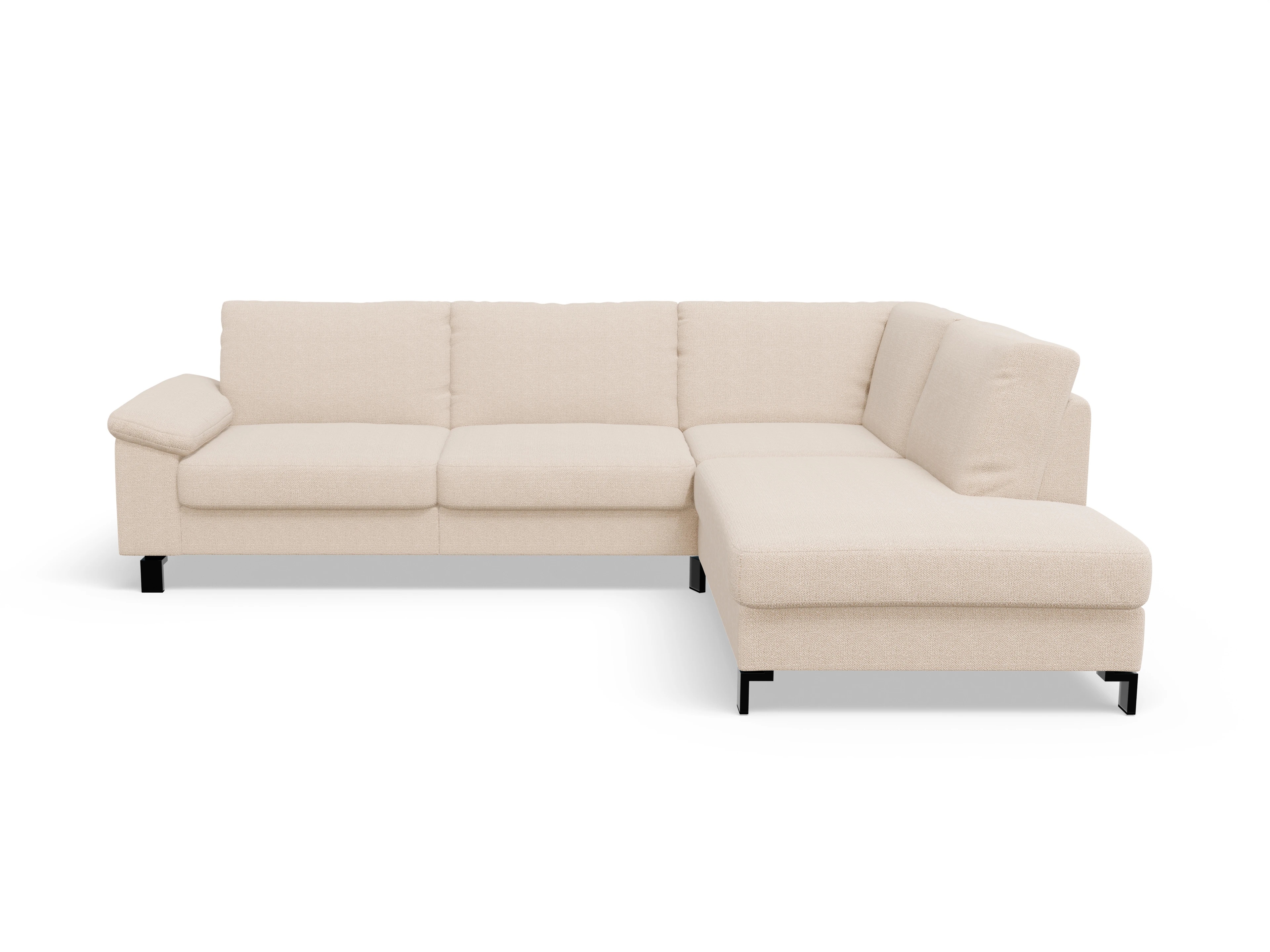 Ansicht des Produktes Casco 2.0 Ecksofa rechts Abschluss offen in Stoff Beige
