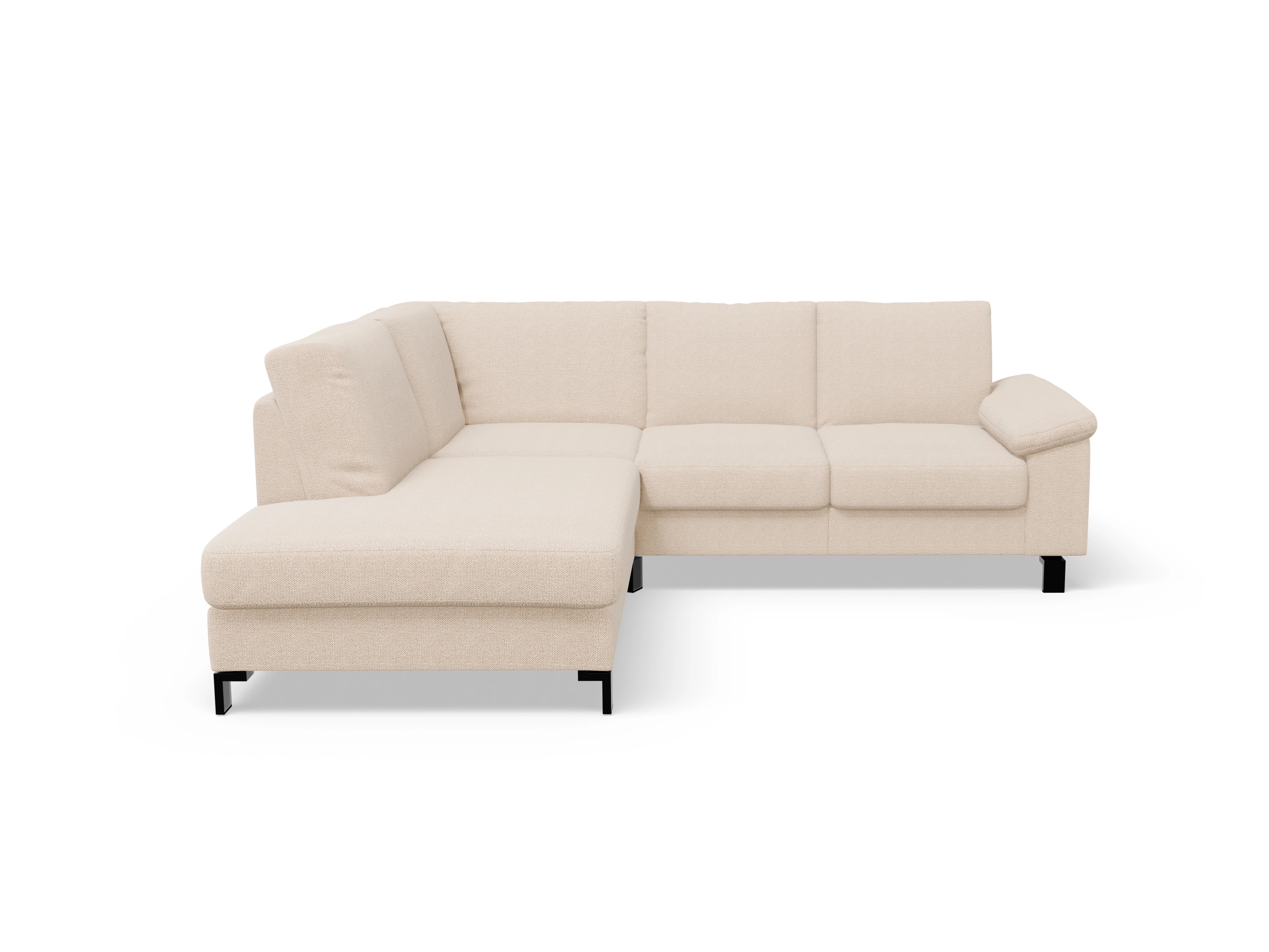 Casco Ecksofa UM Small L Ansicht des Produktes Casco 2.0 Ecksofa links Abschluss offen in Stoff Beige