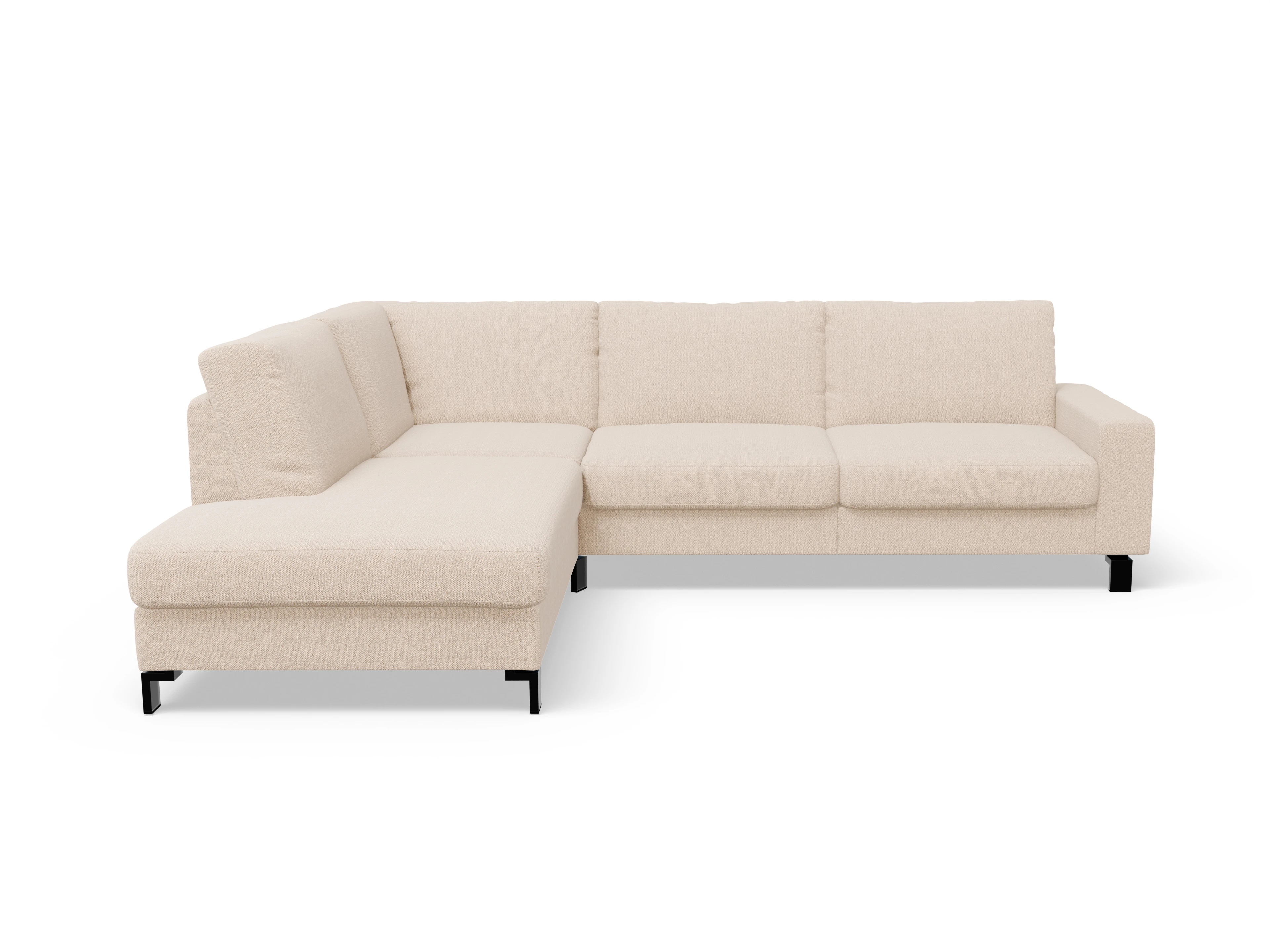 Ansicht des Produktes Casco 2.0 Ecksofa links Abschluss offen in Stoff Beige