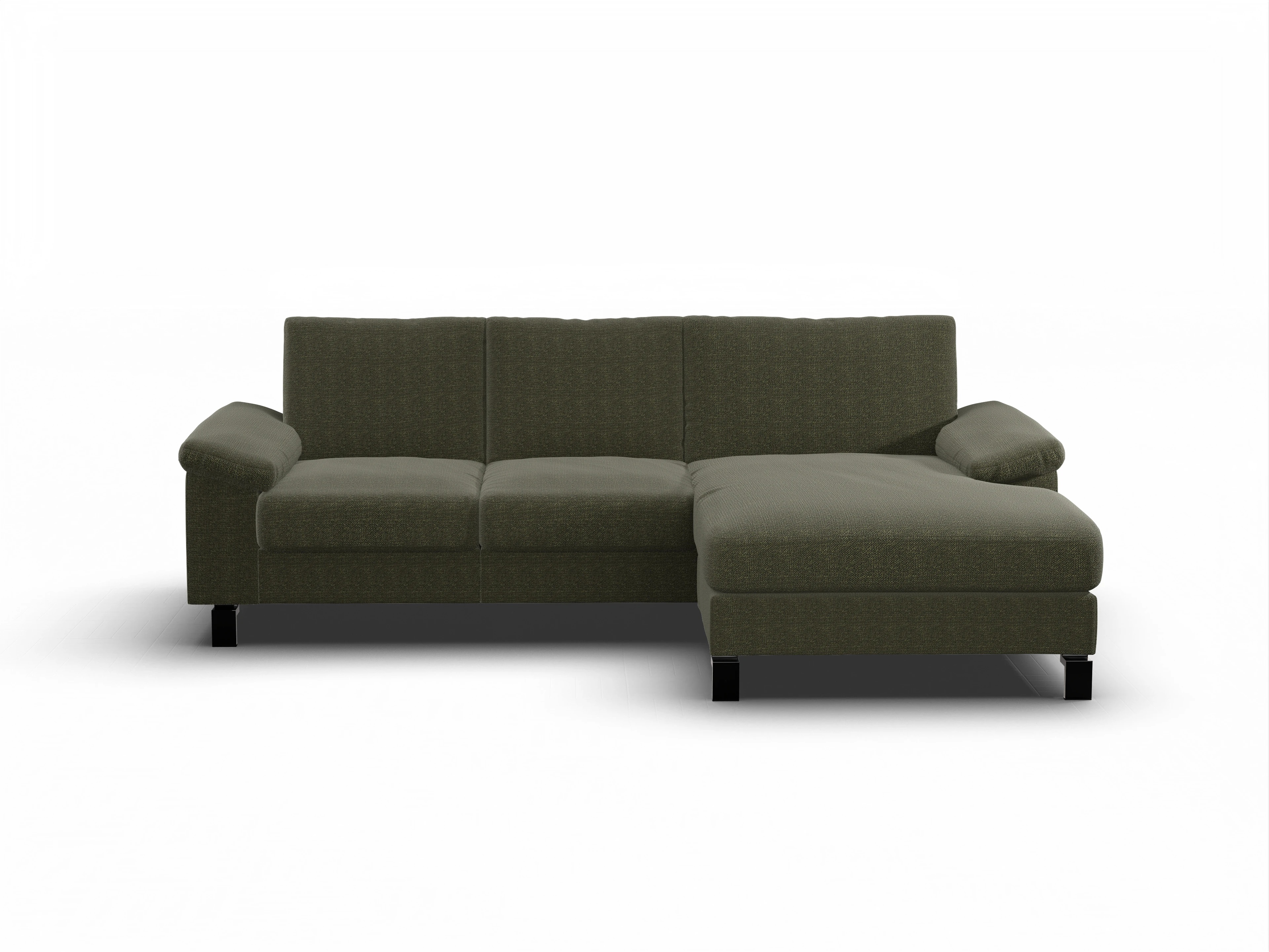 Casco Ecksofa LO Medium R Ansicht des Produktes Casco 2.0 Ecksofa rechts Abschluss offen in Stoff Grün