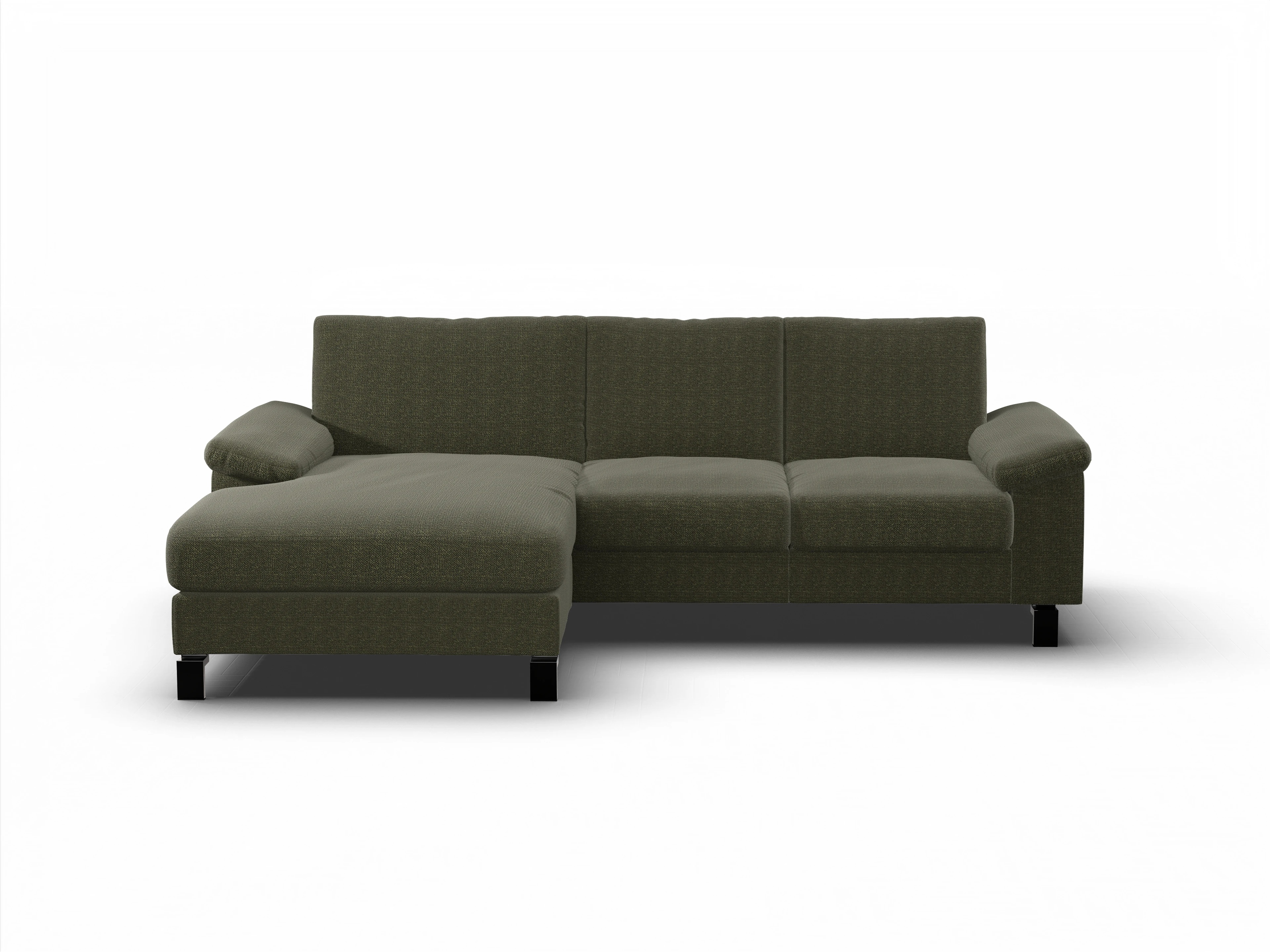 Ansicht des Produktes Casco 2.0 Ecksofa links Abschluss offen in Stoff Grün