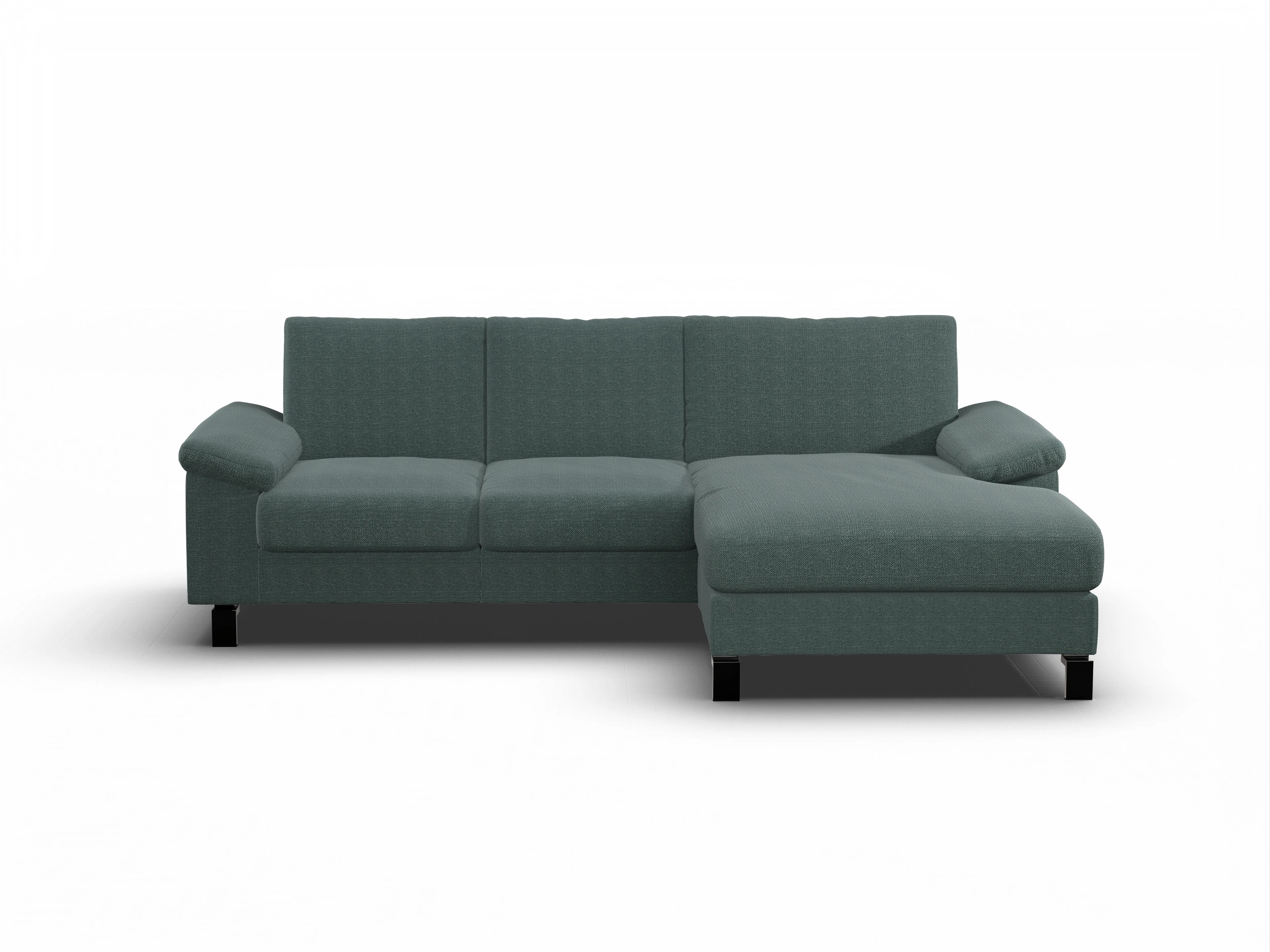 Ansicht des Produktes Casco 2.0 Ecksofa rechts Abschluss offen in Stoff Blau