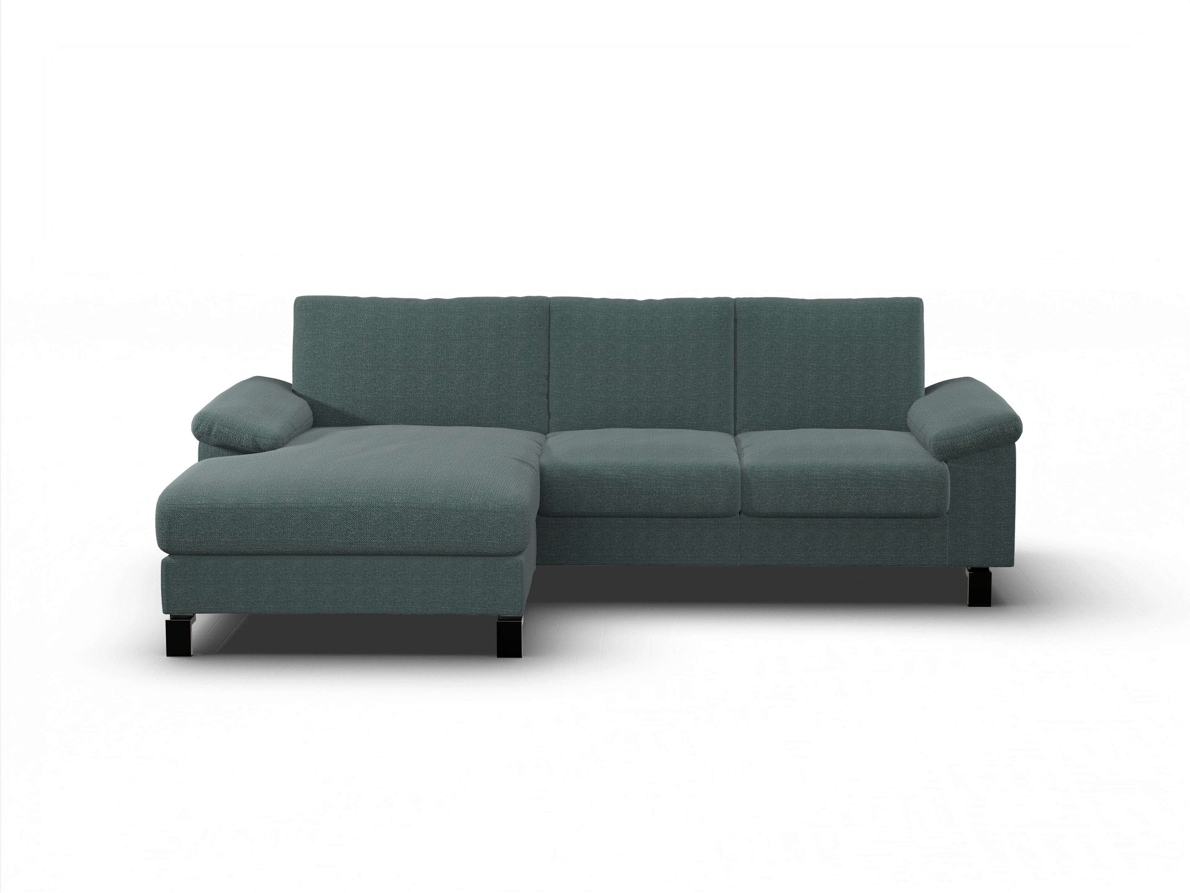 Ansicht des Produktes Casco 2.0 Ecksofa links Abschluss offen in Stoff Blau