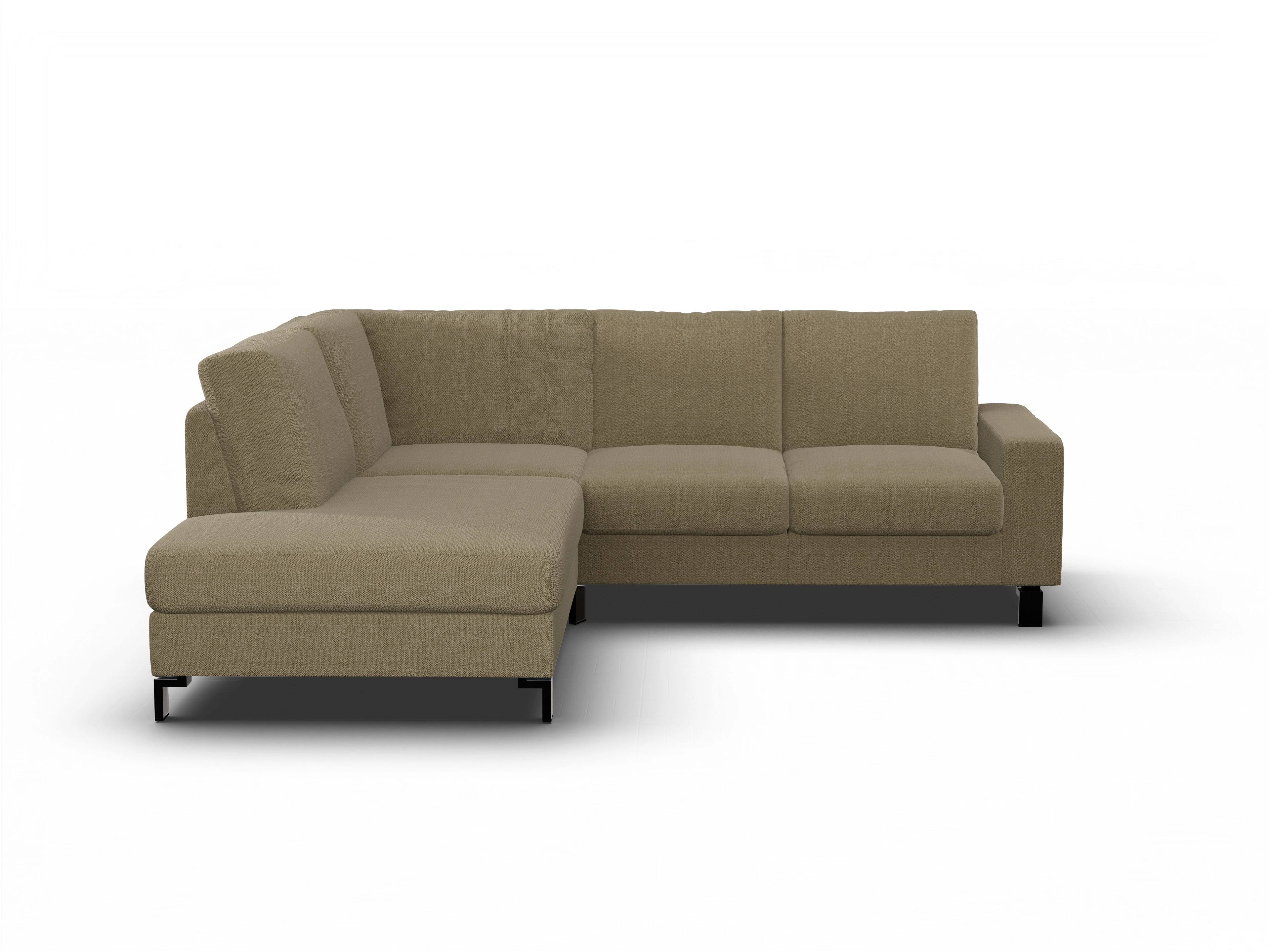 Ansicht des Produktes Casco 2.0 Ecksofa links Abschluss offen in Stoff Beige