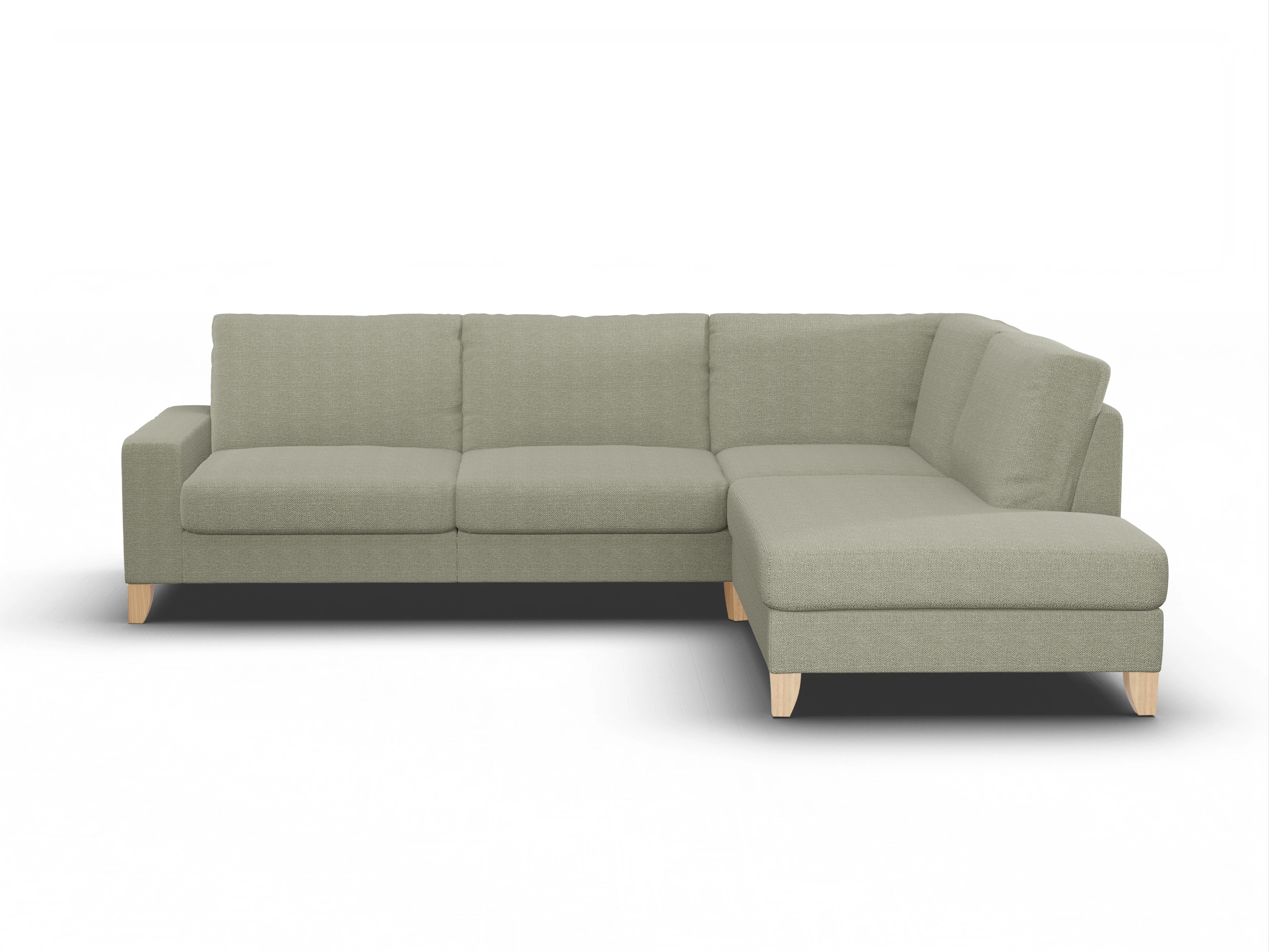 Ansicht des Produktes Casco 2.0 Ecksofa rechts Abschluss offen in Stoff Grau